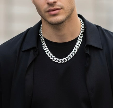 C160W B.Tiff 16mm Flat Cuban Link Necklace