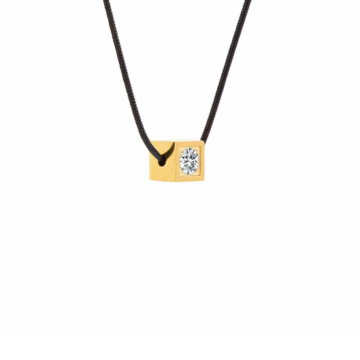 PT301G B.Tiff Gold Cubi Pendant Necklace