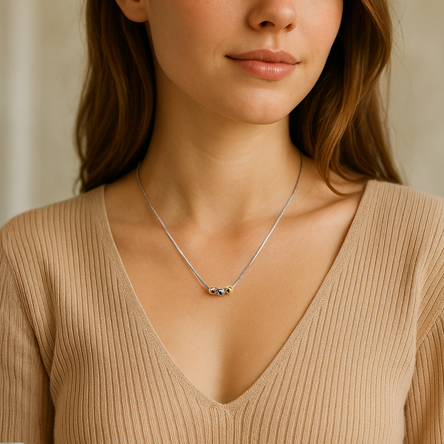 PT302W B.Tiff Triolette Pendant Necklace