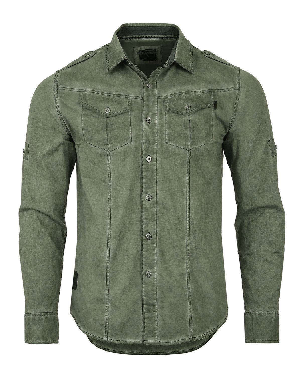 Vintage Wash Rugged Fashion Button Shirts-5