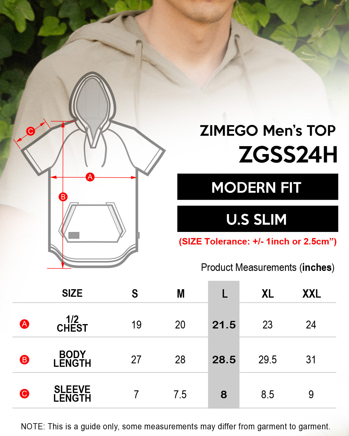 ZIMEGO Men's Pigment Dyed Short Sleeve Vintage Fashion Hoodie-4