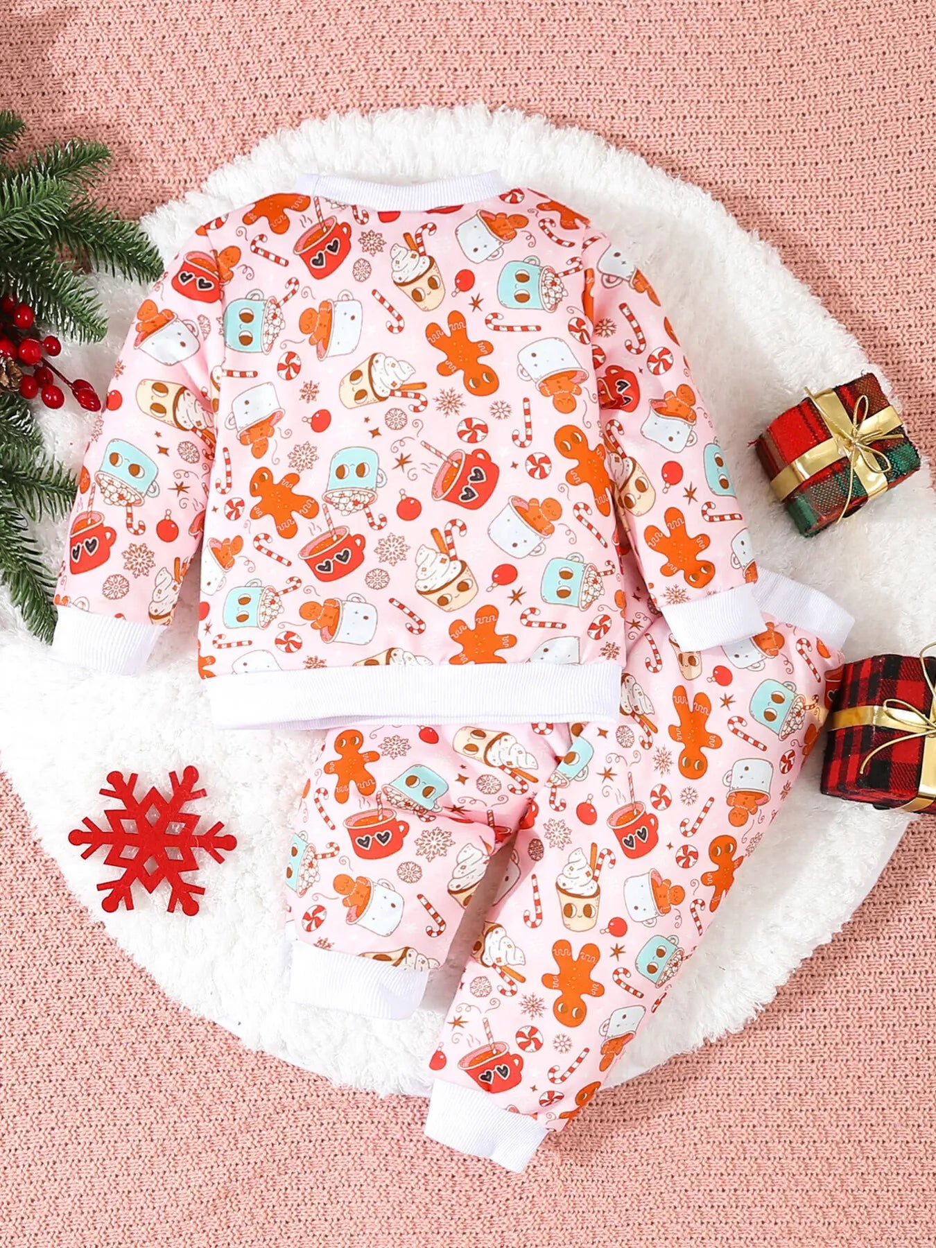 Children's Christmas Santa Print Long Sleeve Set - PBNJ FASHIONS