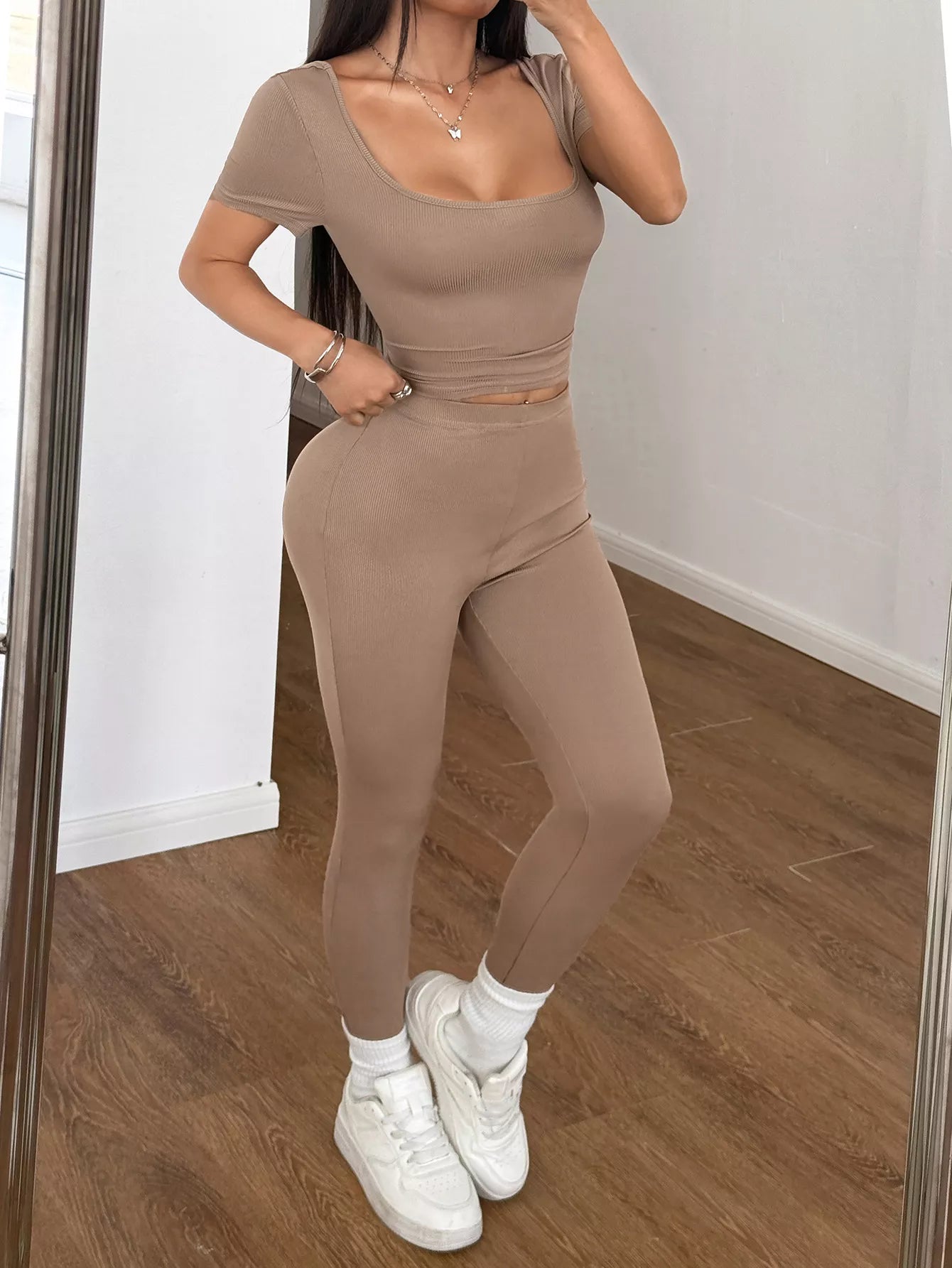 Short Sleeve Top and Leggings Set - PBNJ FASHIONS