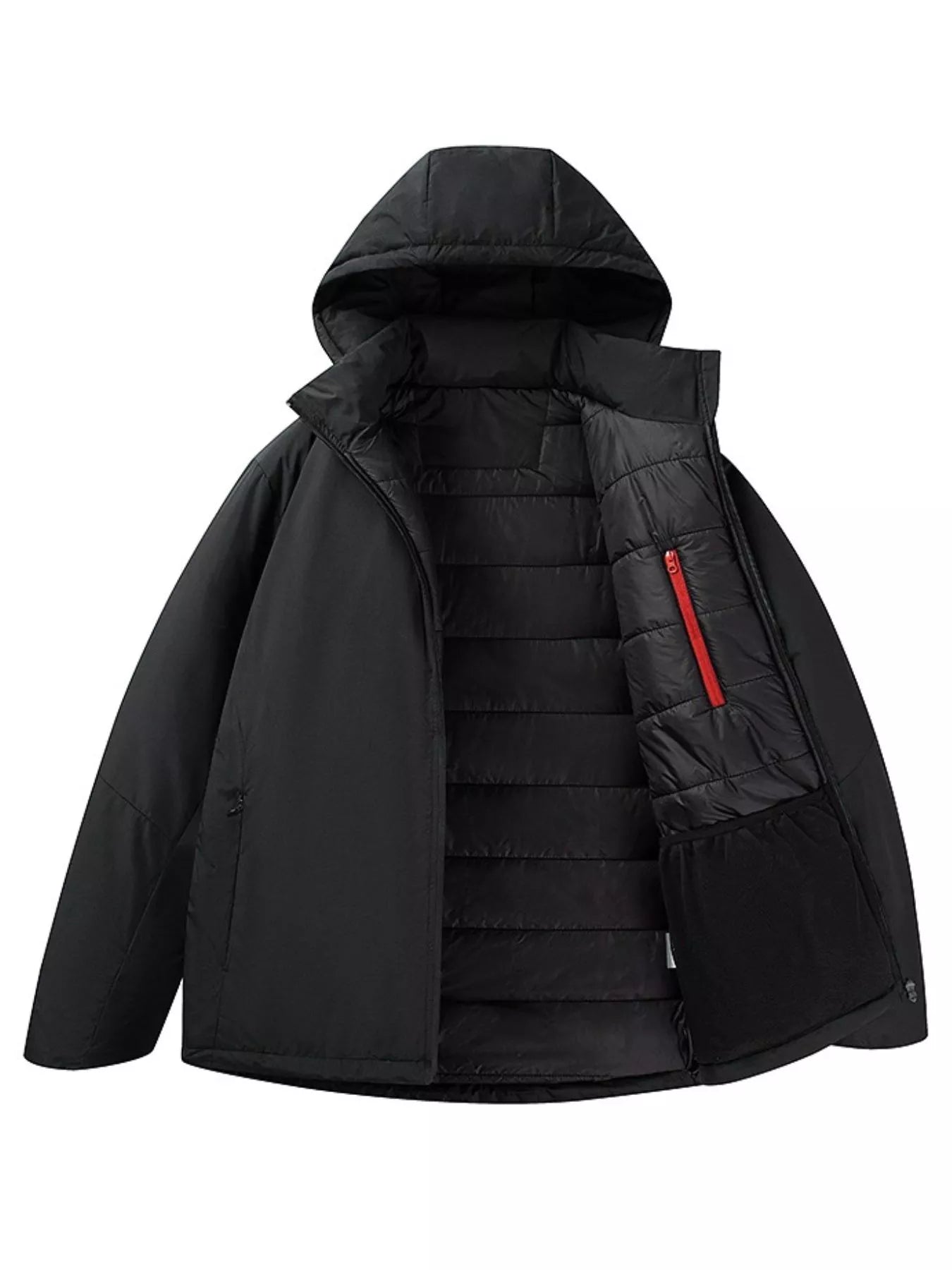 Men's Plus Size Zip Up Hooded Puffer Jacket - PBNJ FASHIONS