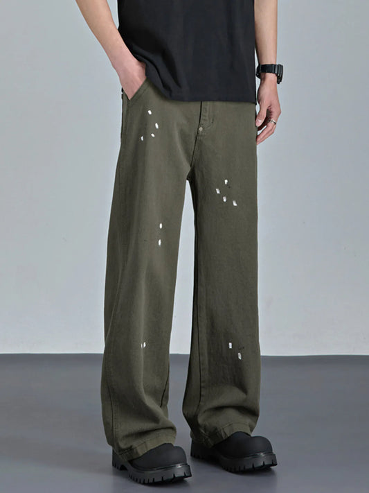 Men's Wide Leg Pants | Basic Style | 95%Polyester 5%Spandex | Machine Washable - PBNJ FASHIONS