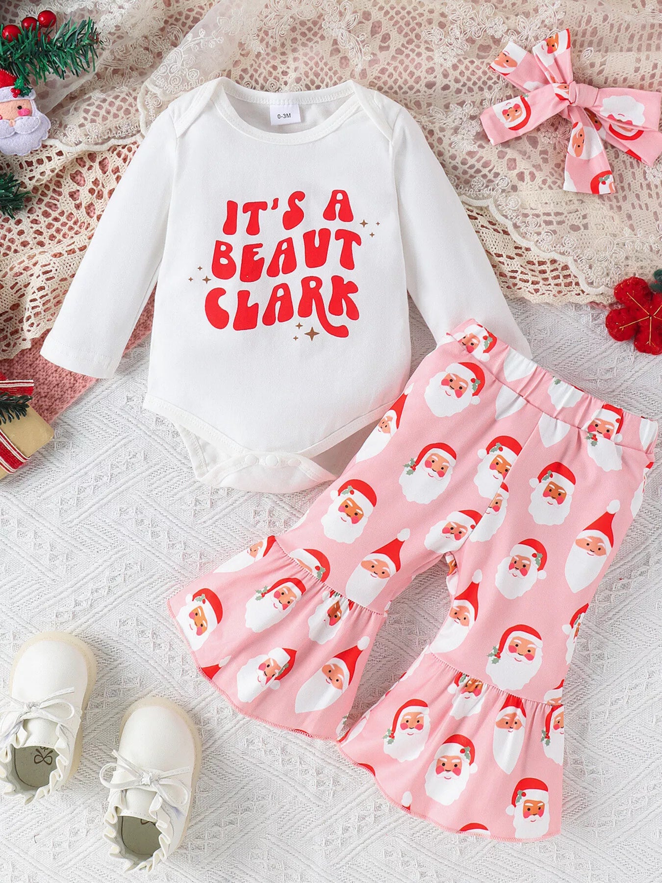 Children's Christmas Print 3 Piece Outfit Set - PBNJ FASHIONS