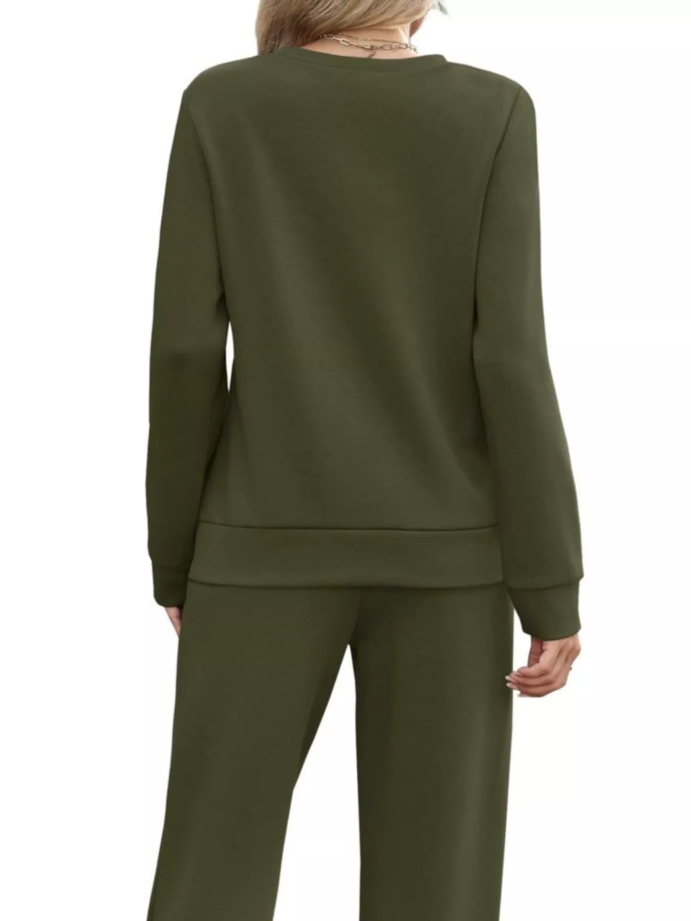Full Size Casual Long Sleeve Top and Pants Set Plus Size - PBNJ FASHIONS
