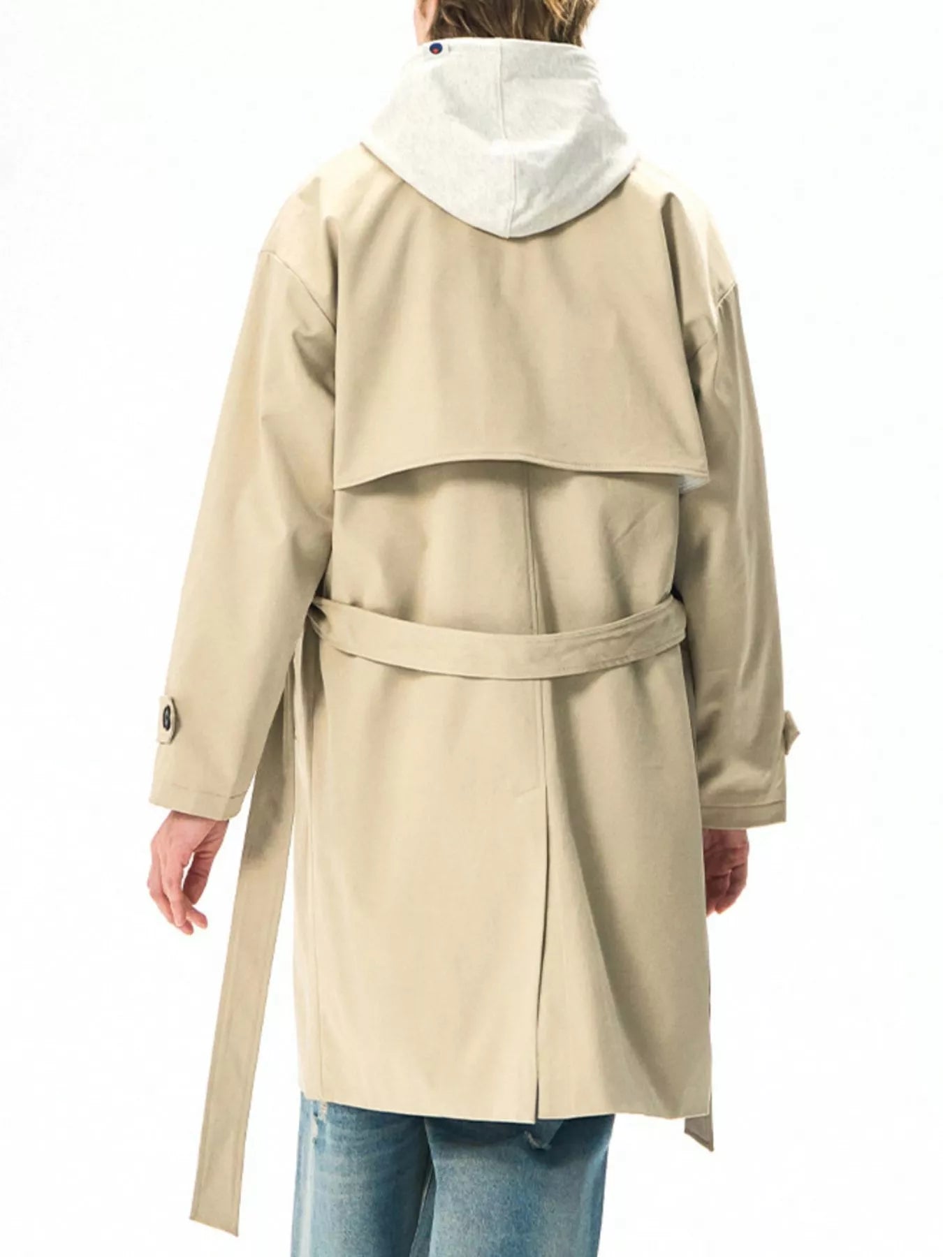Men's Full Size Double - Breasted Trench Coat Plus Size - PBNJ FASHIONS