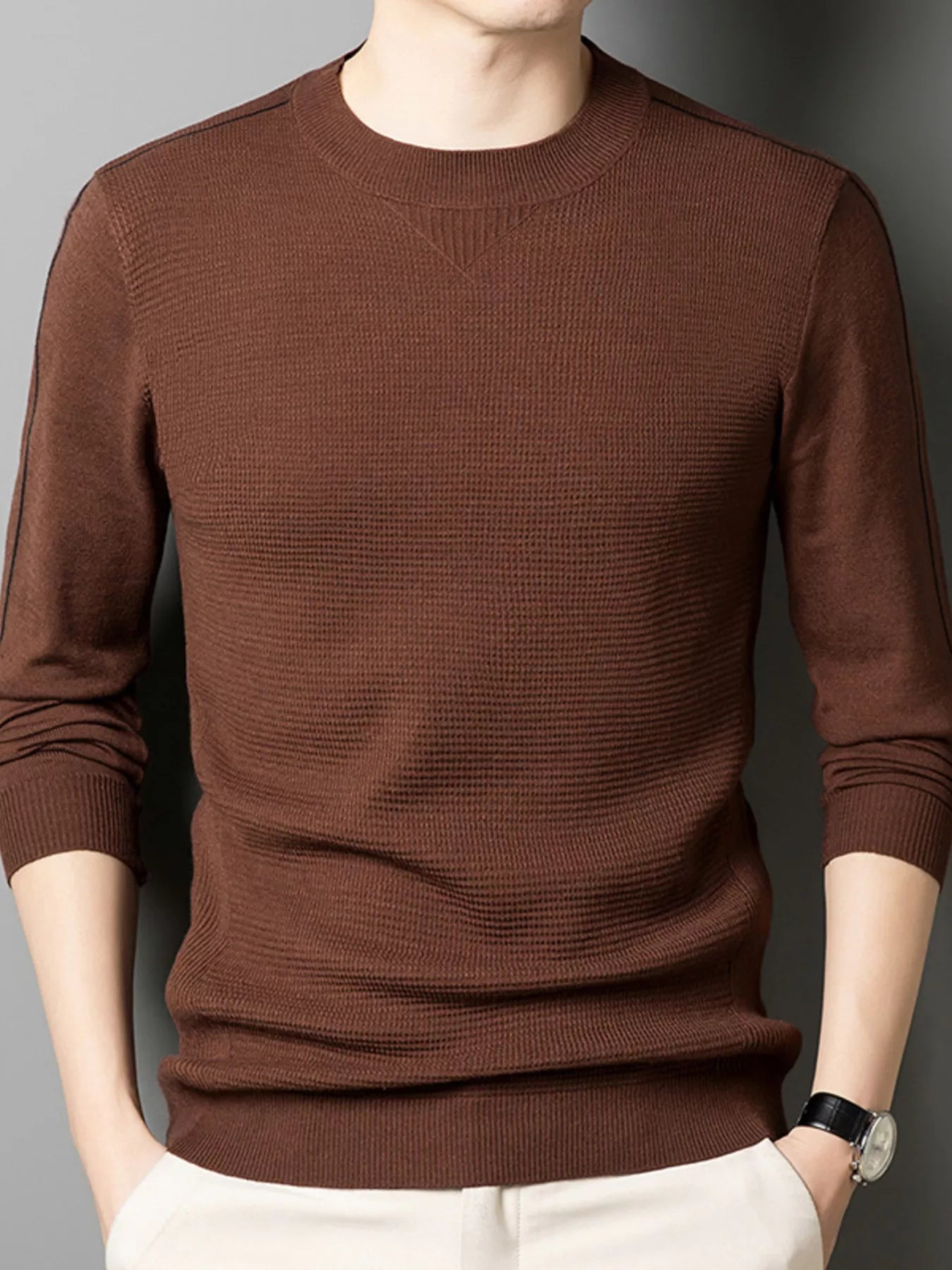 Men's Plus Size Textured Slim Fit Knit Top - PBNJ FASHIONS