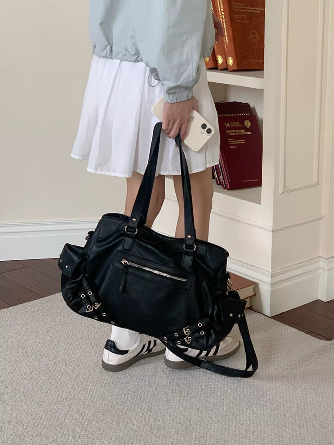 Rivet Decor Crossbody Bag - PBNJ FASHIONS