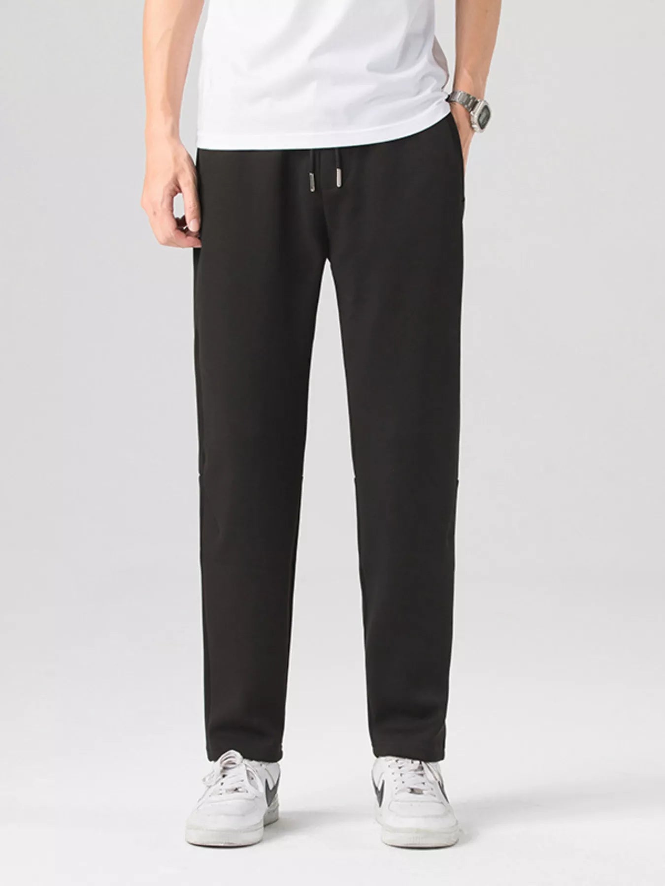 Men's Plus Size Casual Drawstring Straight - Leg Pants - PBNJ FASHIONS