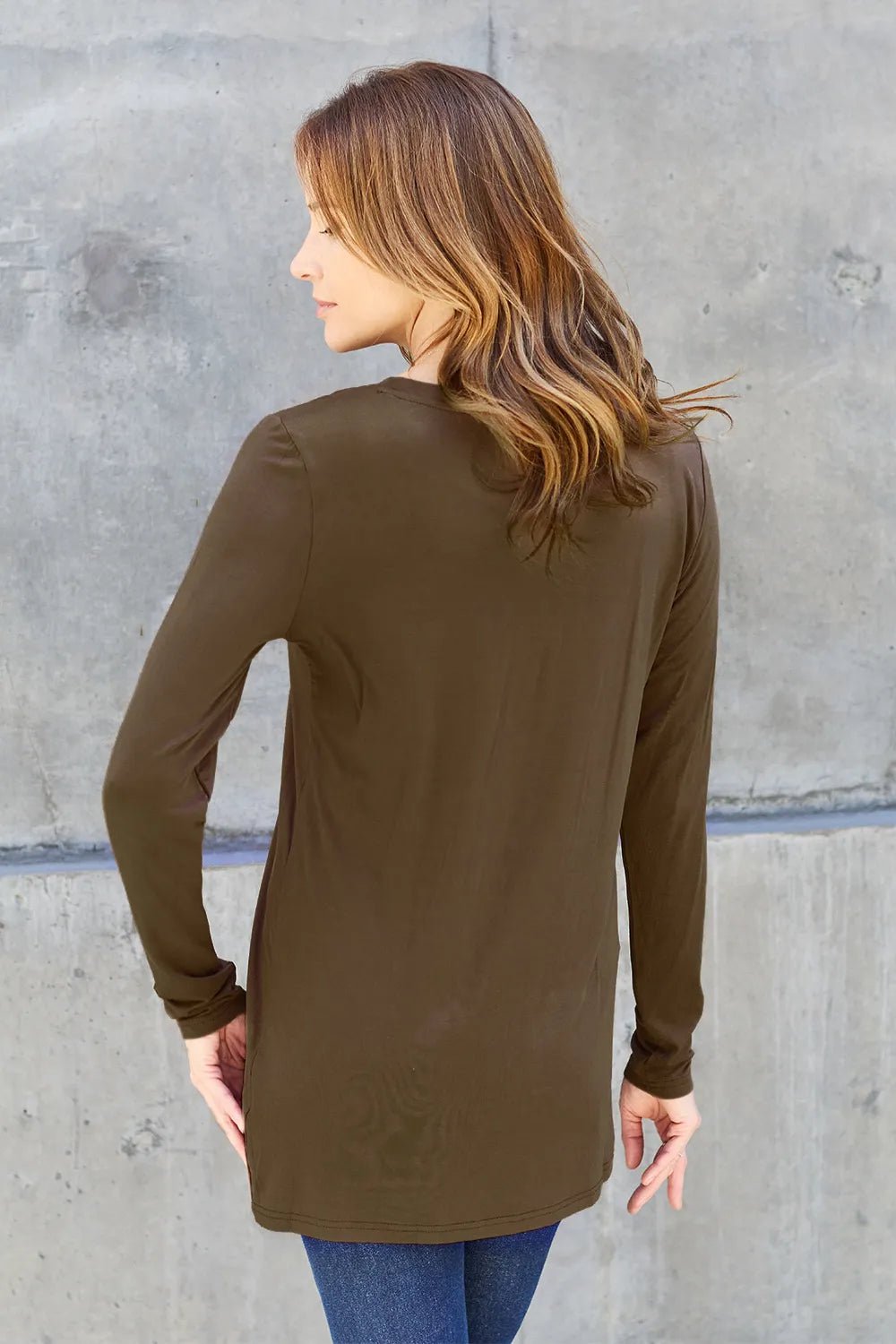 Basic Bae Full Size Round Neck Long Sleeve Top - PBNJ FASHIONS