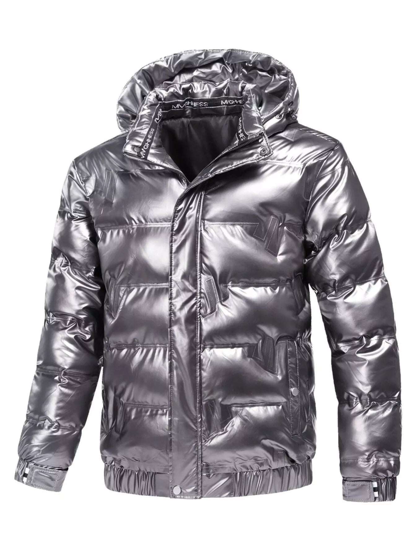 Men's Plus Size Zip Up Puffer Jacket with Hood - PBNJ FASHIONS