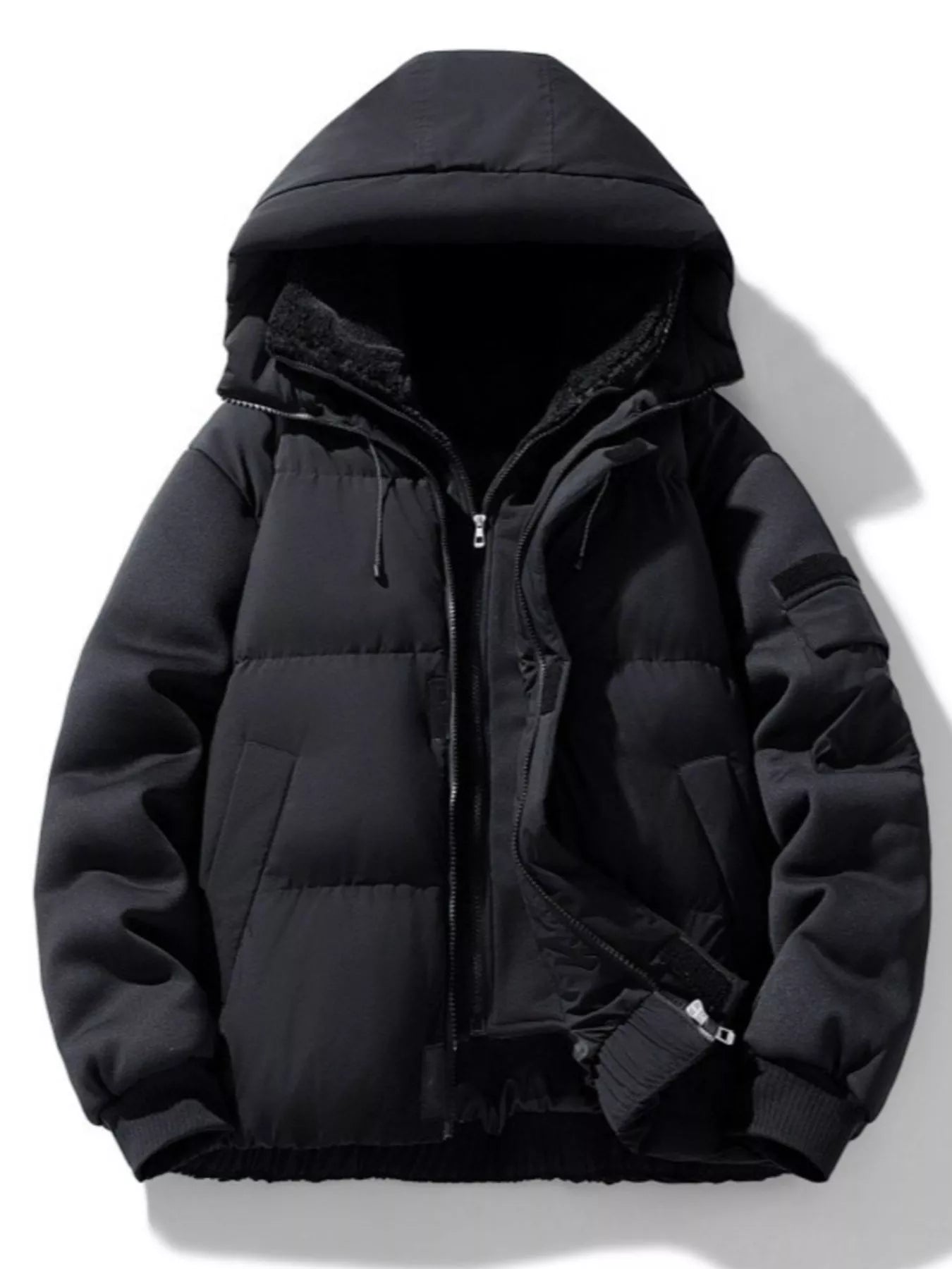 Men's Plus Size Warm Hooded Padded Puffer Jacket - PBNJ FASHIONS