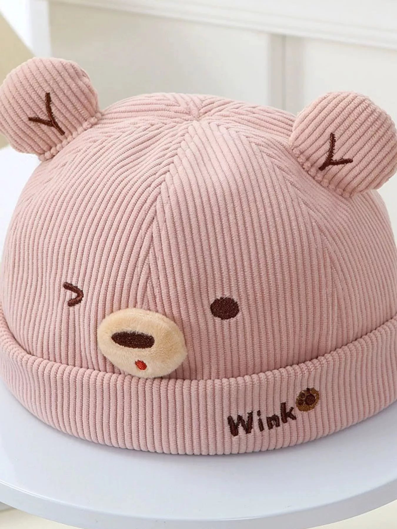 Children's Bear Ear Corduroy Hat - PBNJ FASHIONS