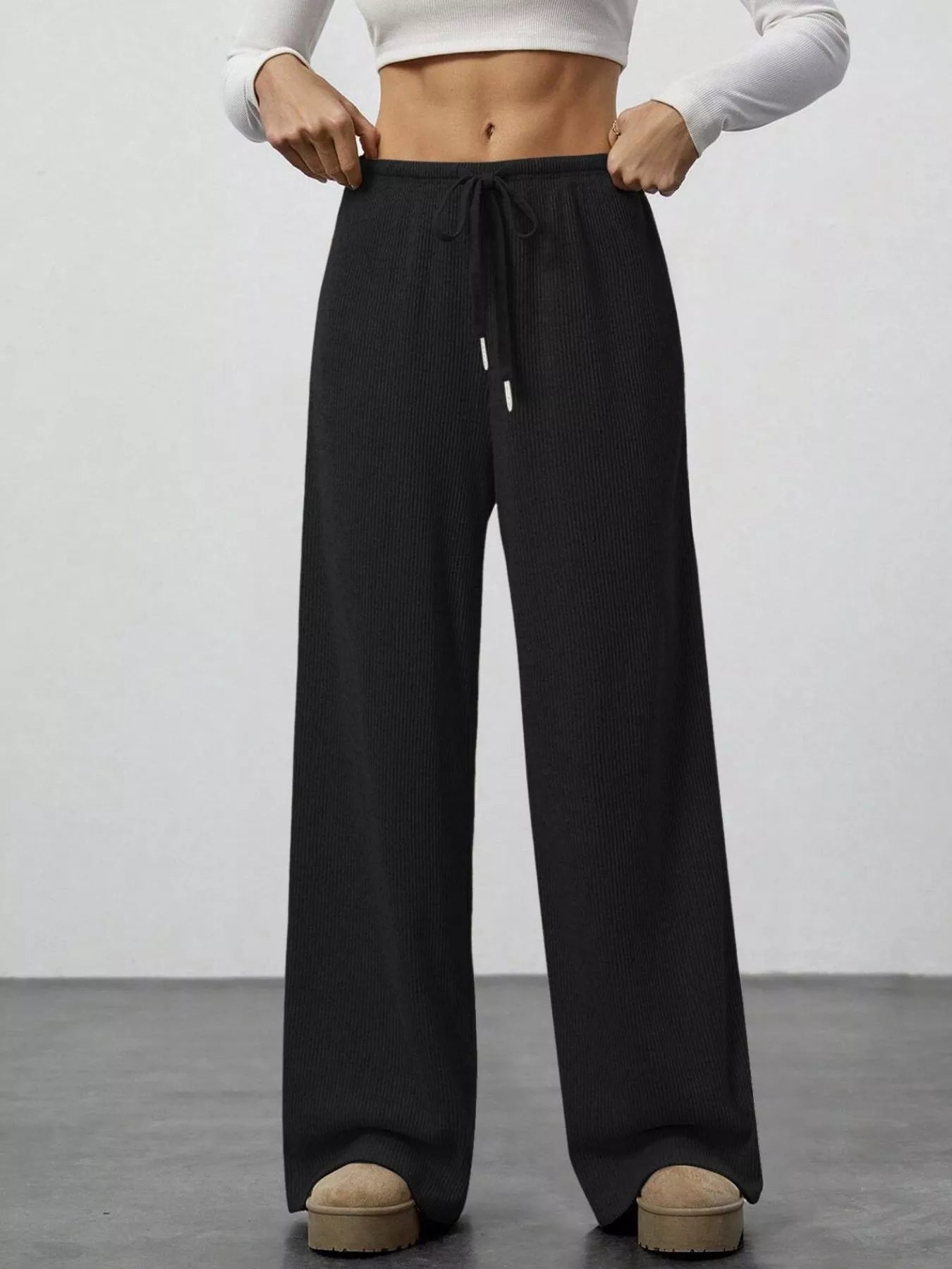 Relaxed Fit Drawstring Pants - PBNJ FASHIONS