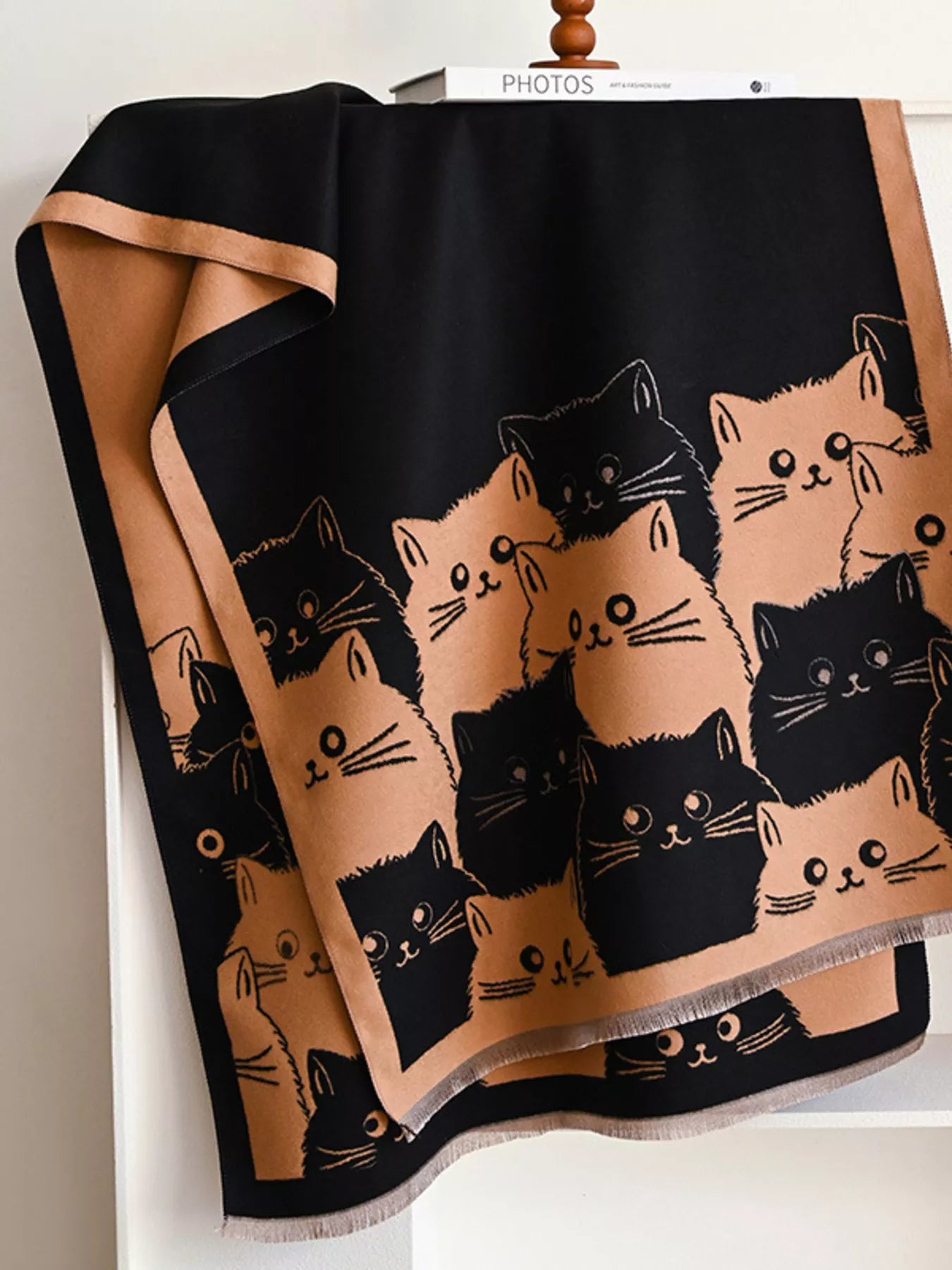Cute Cat Pattern Knitted Scarf - PBNJ FASHIONS