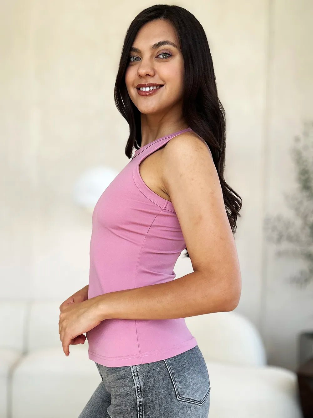Basic Bae Full Size Round Neck Slim Tank - PBNJ FASHIONS