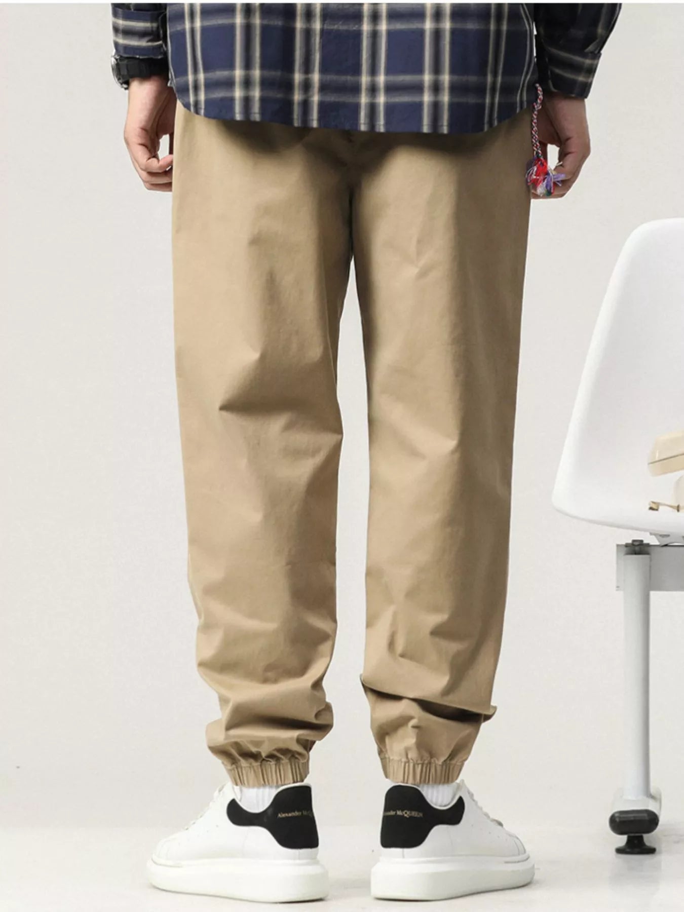 Men's Plus Size Casual Drawstring Ankle Cuffed Pants - PBNJ FASHIONS