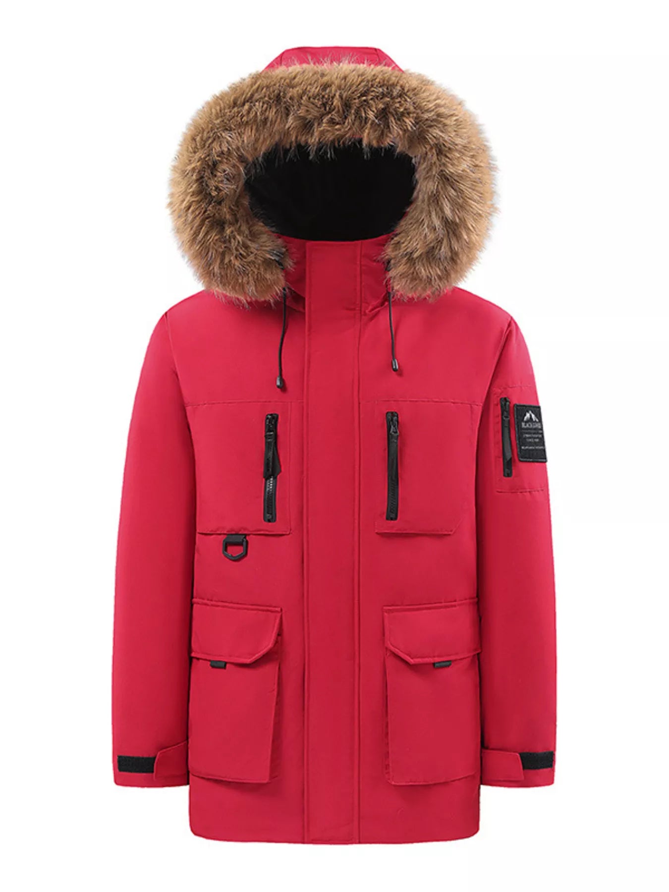 Men's Full Size Fur Hooded Winter Parka Coat Plus Size - PBNJ FASHIONS