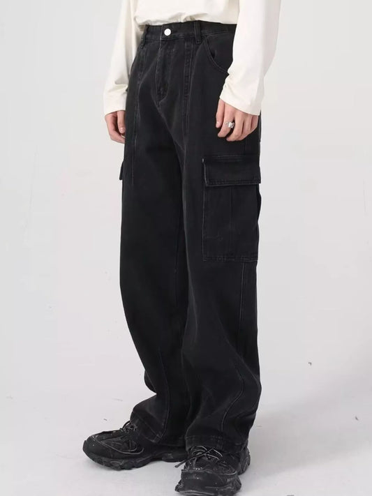 Men's Full Size Relaxed Fit Cargo Jeans Plus Size - PBNJ FASHIONS
