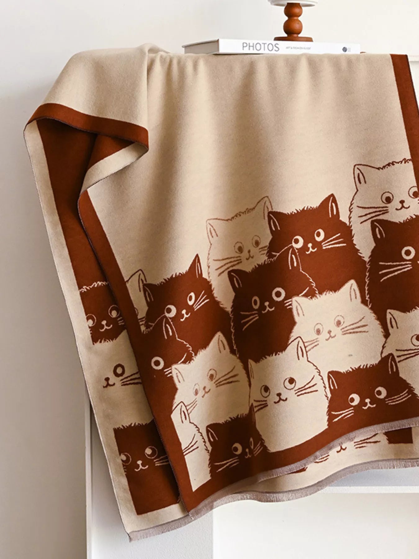 Cute Cat Pattern Knitted Scarf - PBNJ FASHIONS