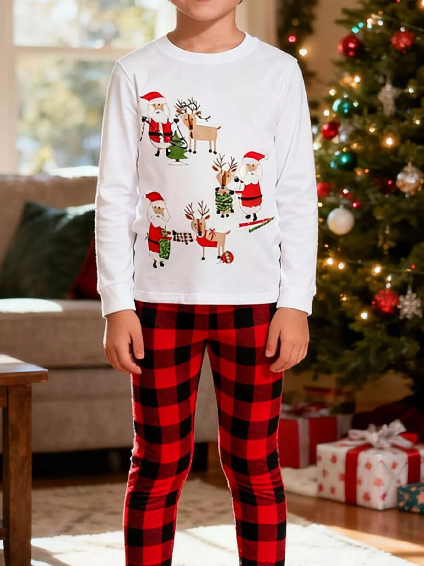 Children's Christmas Santa & Reindeer Pajama Set - PBNJ FASHIONS