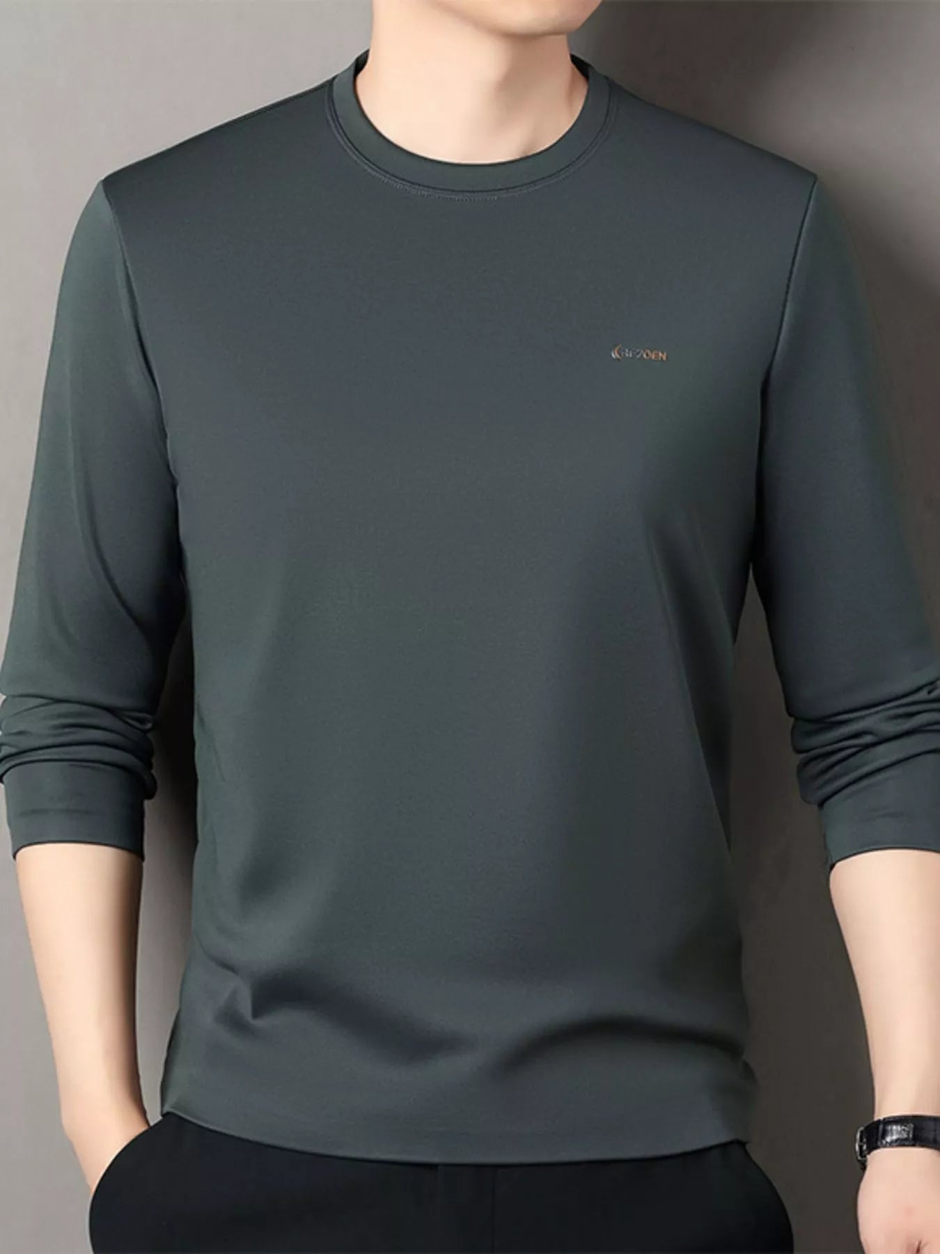Men's Plus Size Casual Long Sleeve T-Shirt - PBNJ FASHIONS