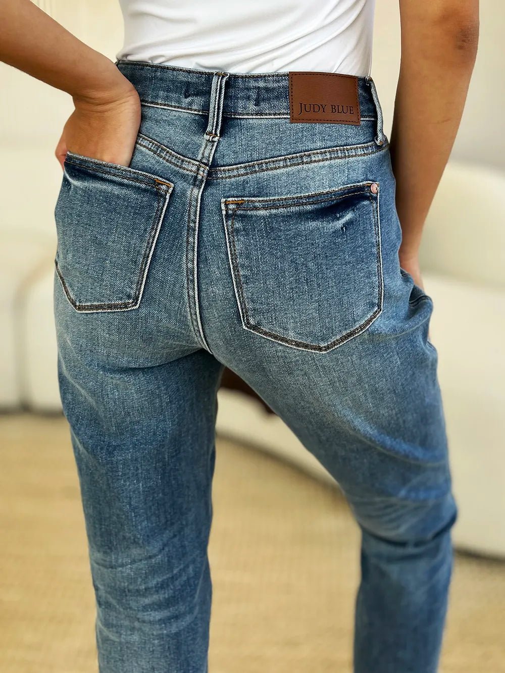 Judy Blue Full Size Mid Rise Rigid Magic Release Hem Jeans - PBNJ FASHIONS