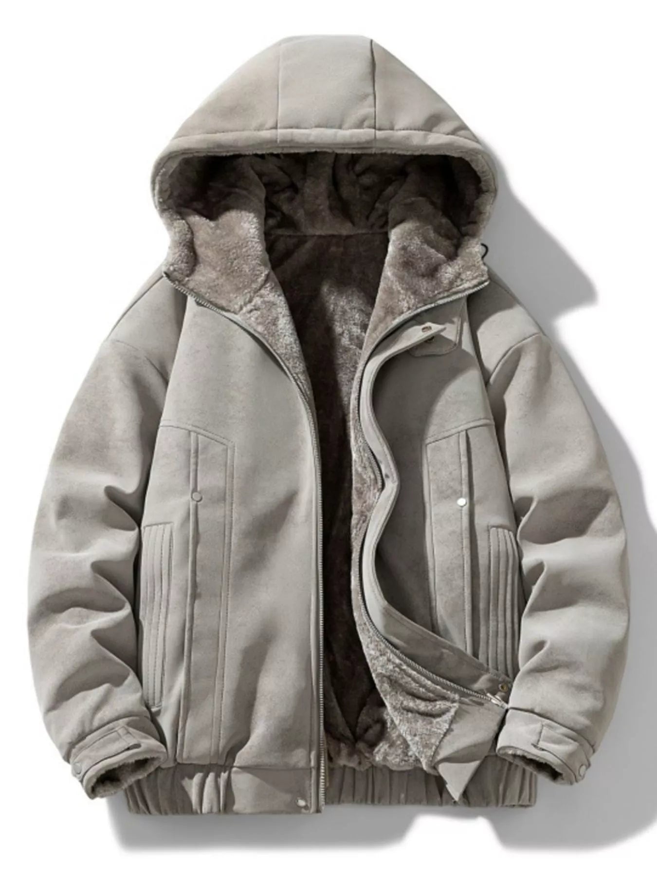 Men's Plus Size Hooded Fleece Lined Winter Jacket - PBNJ FASHIONS