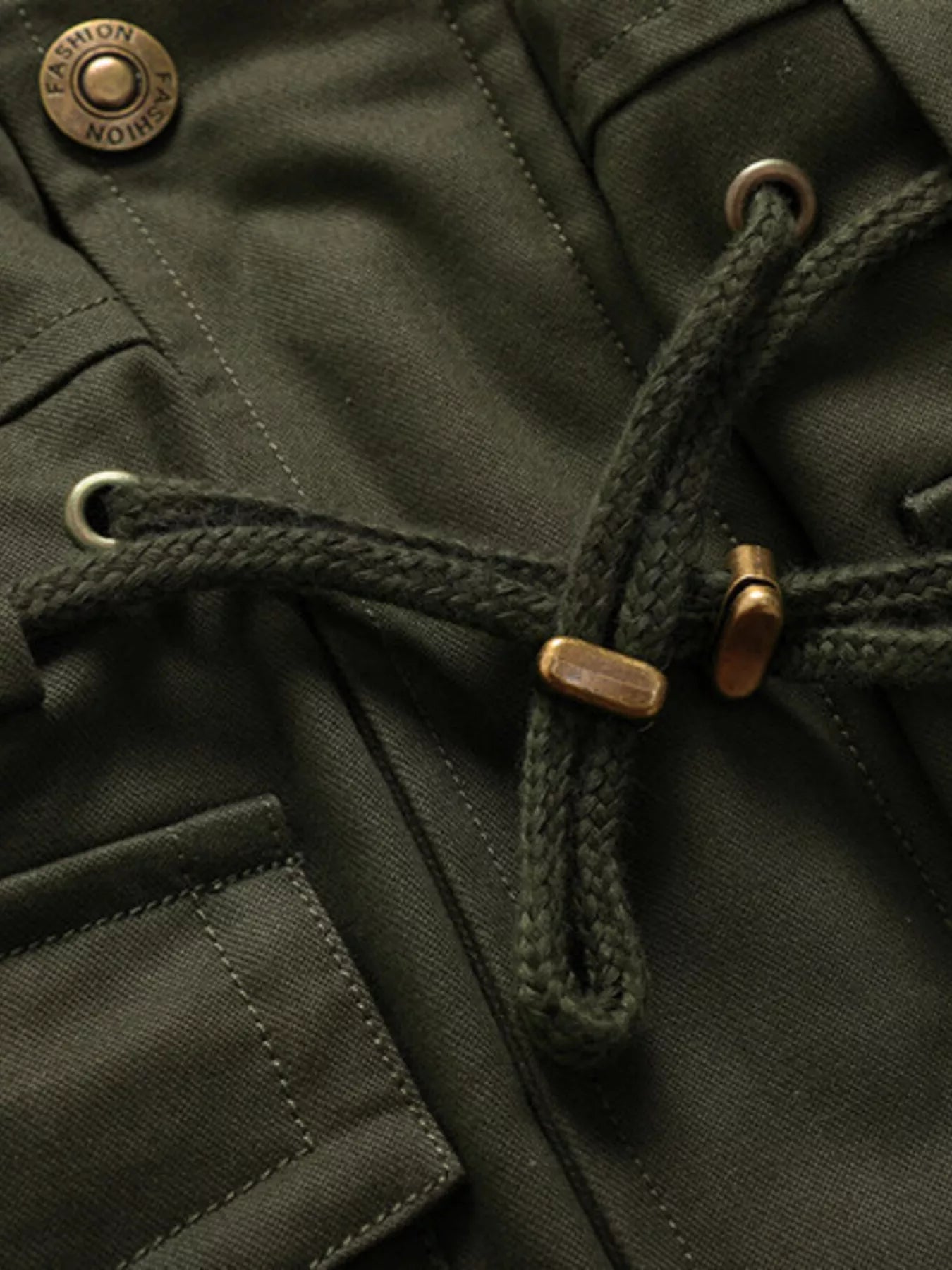Men's Full Size Zip Up Multiple Pockets Jacket Plus Size - PBNJ FASHIONS