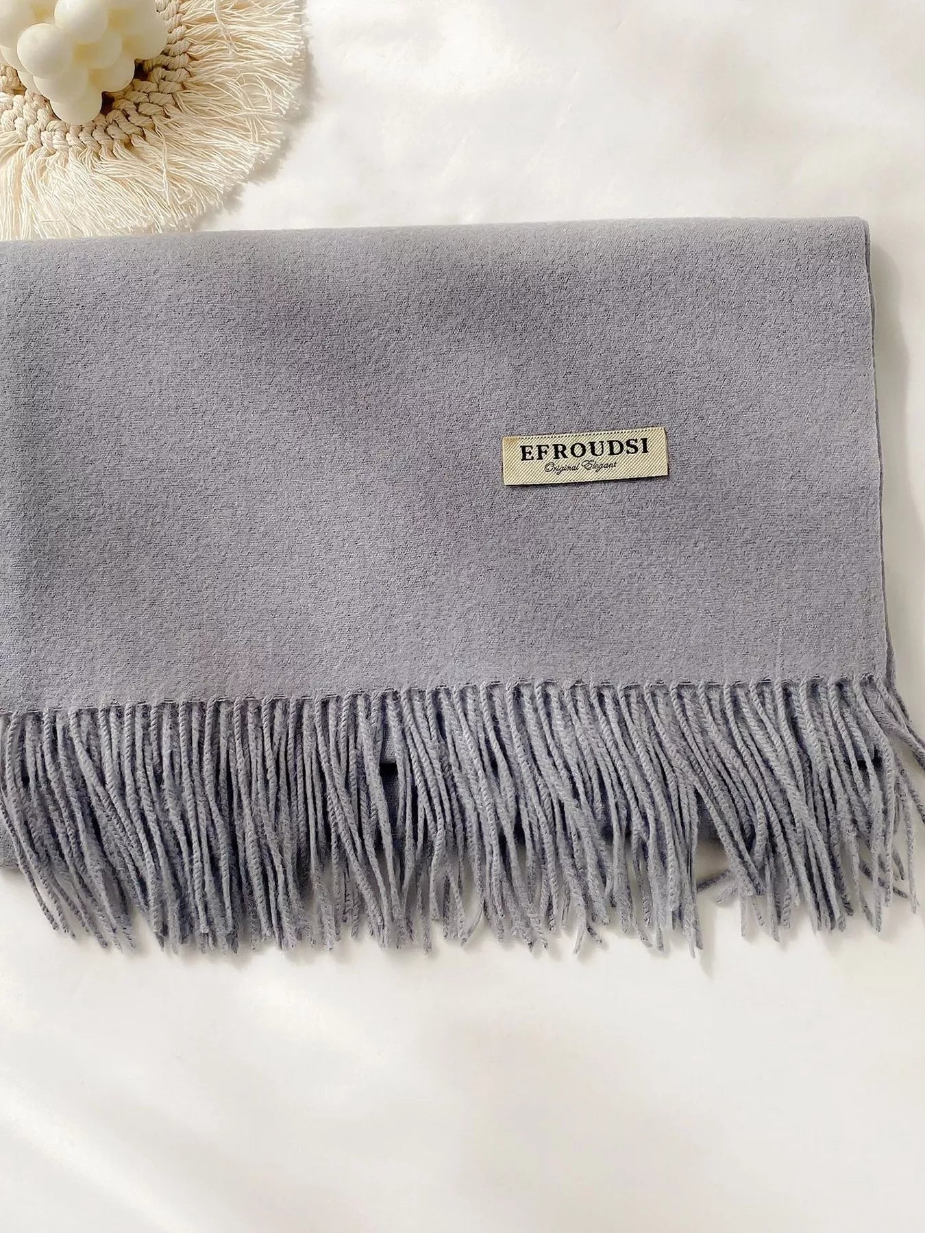 Fringe Solid Color Scarf - PBNJ FASHIONS