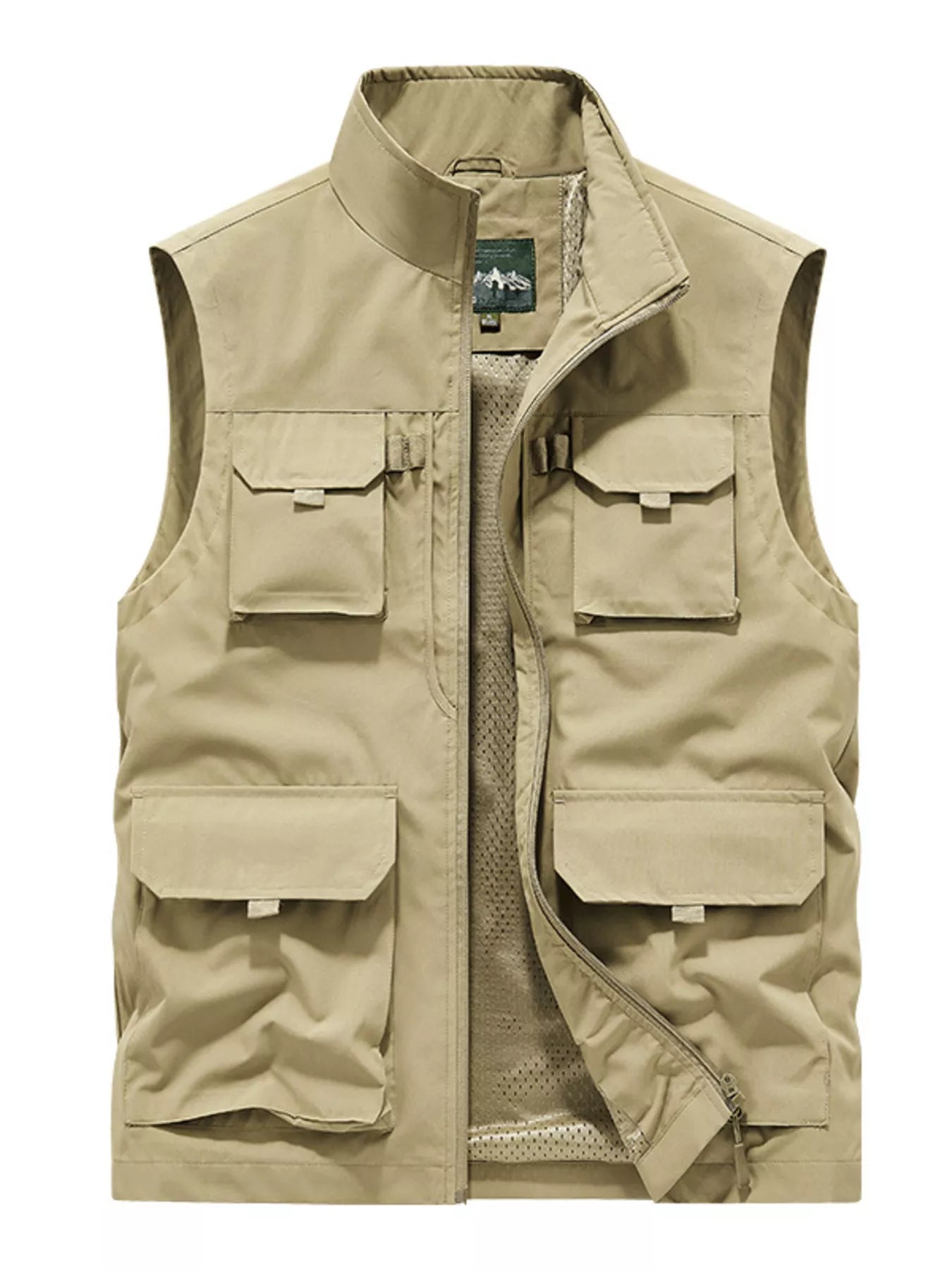 Men's Plus Size Multi - Pocket Zip Up Vest Coat - PBNJ FASHIONS
