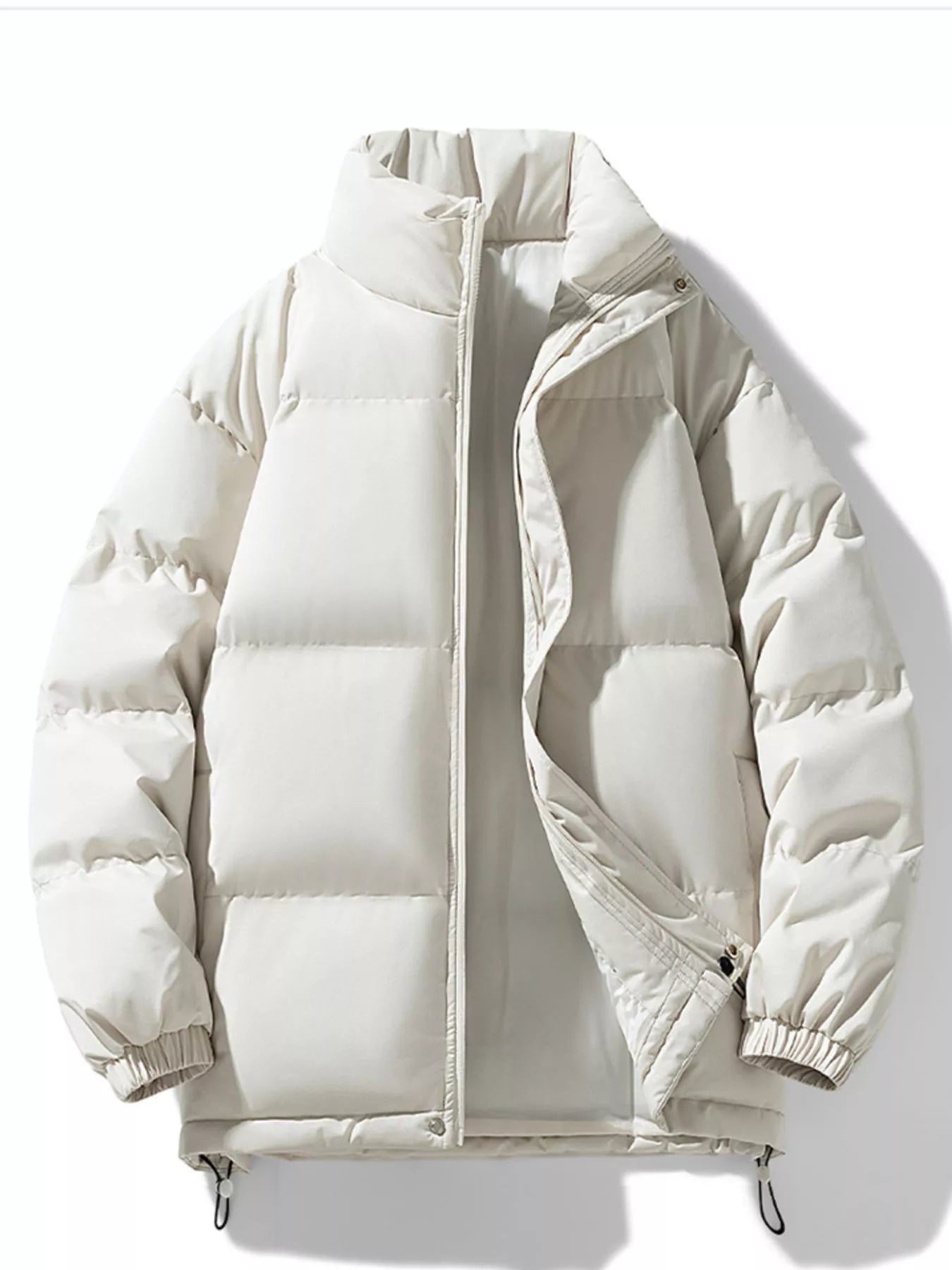 Men's Full Size Padded Stand Collar Winter Coat Plus Size - PBNJ FASHIONS
