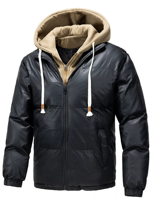 Men's Plus Size Zip Up Long Sleeve Hooded Jacket - PBNJ FASHIONS