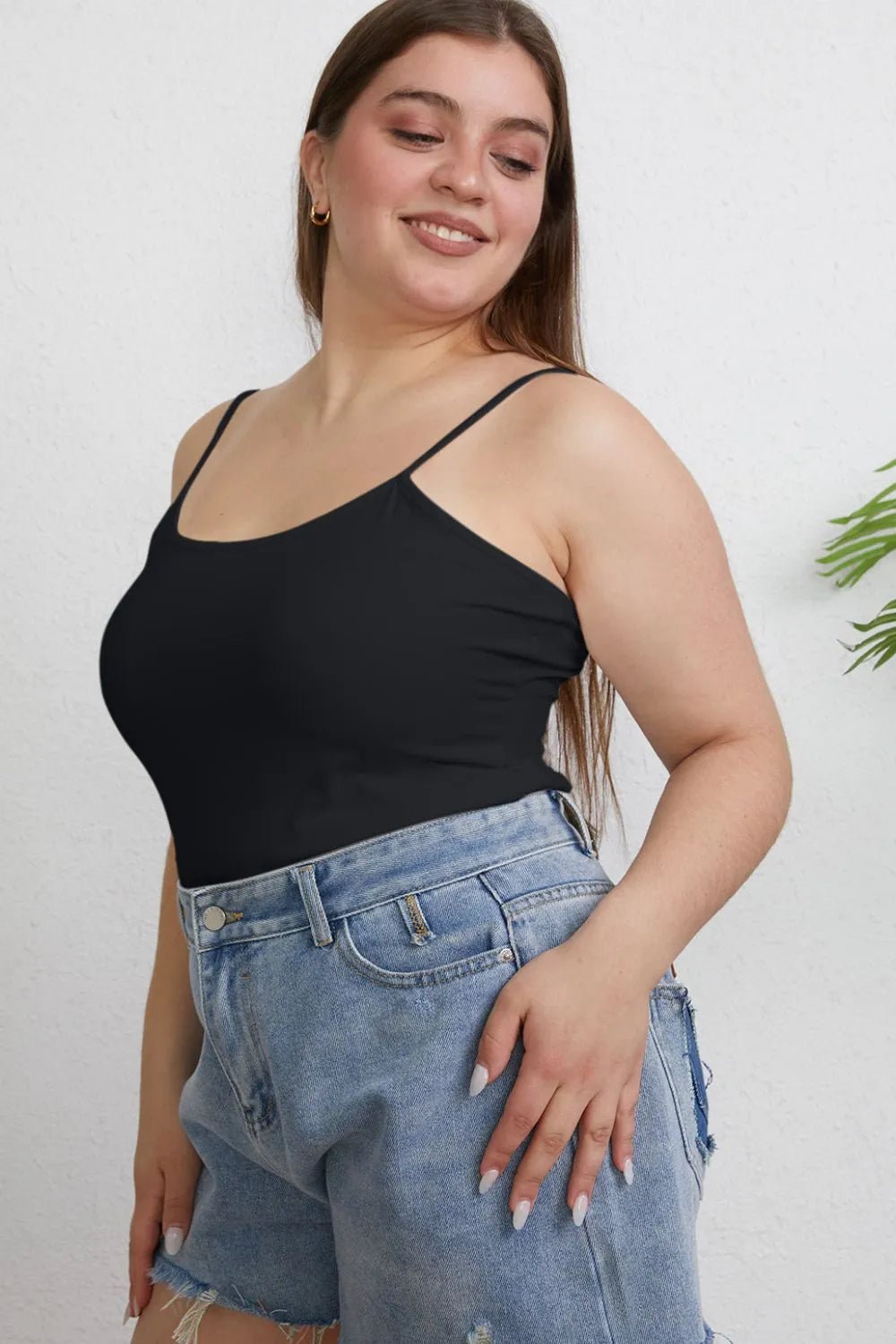 Basic Bae Full Size Round Neck Slim Cami Plus Size - PBNJ FASHIONS
