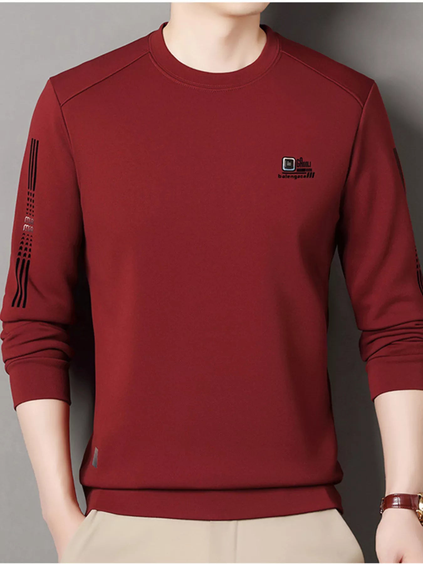 Men's Plus Size Casual Long Sleeve T-Shirt - PBNJ FASHIONS