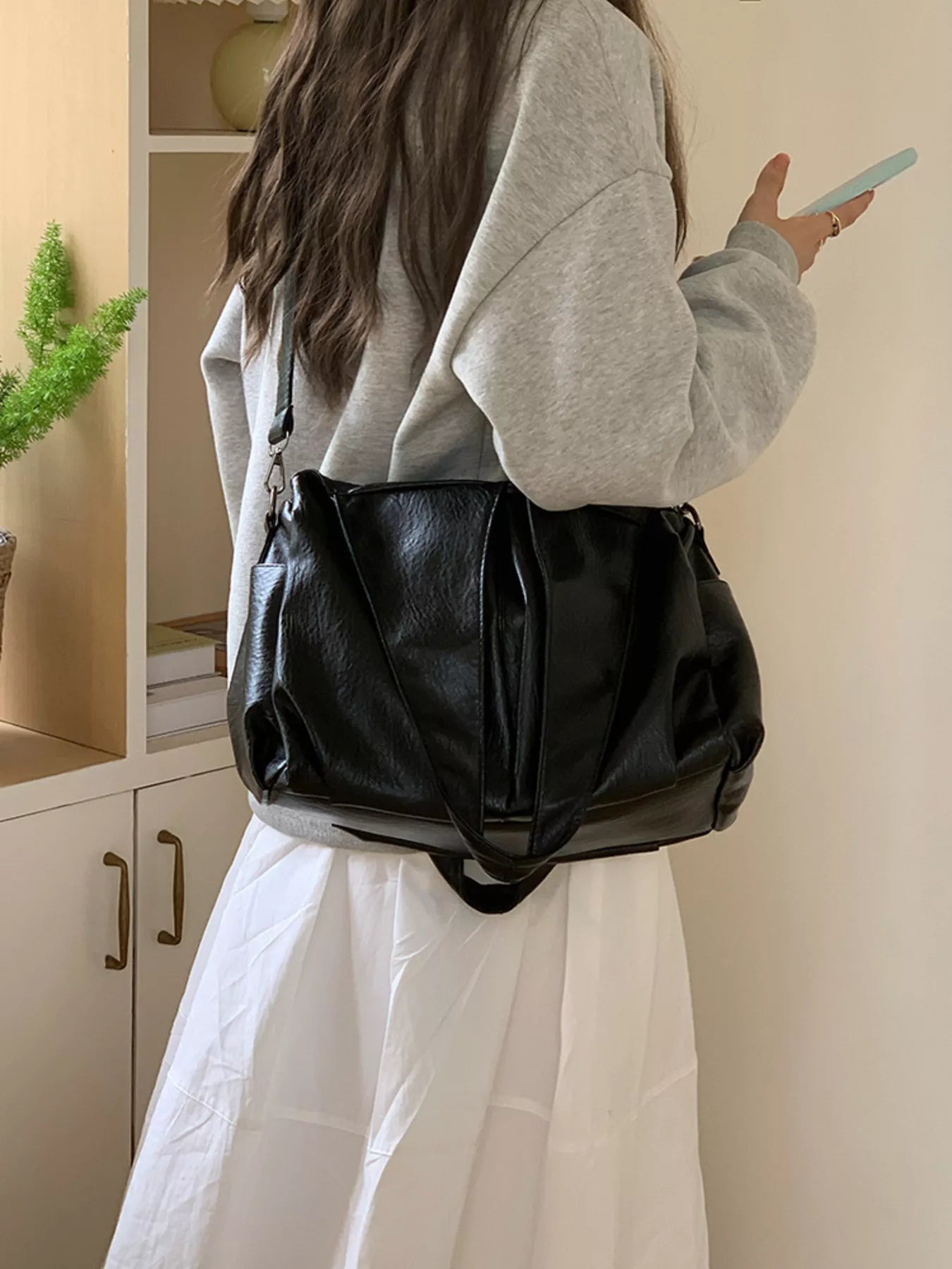 PU Leather Tote Bag - PBNJ FASHIONS