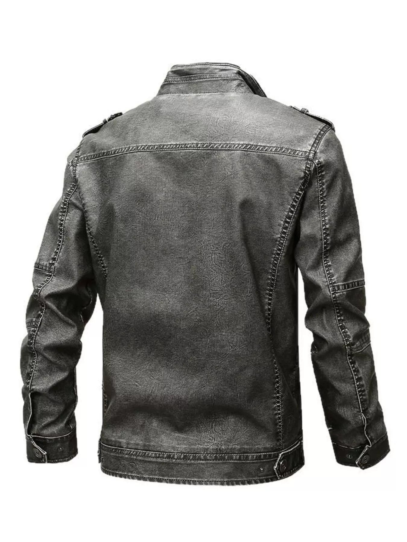 Men's Full Size Zip Up Long Sleeve Jacket Plus Size - PBNJ FASHIONS