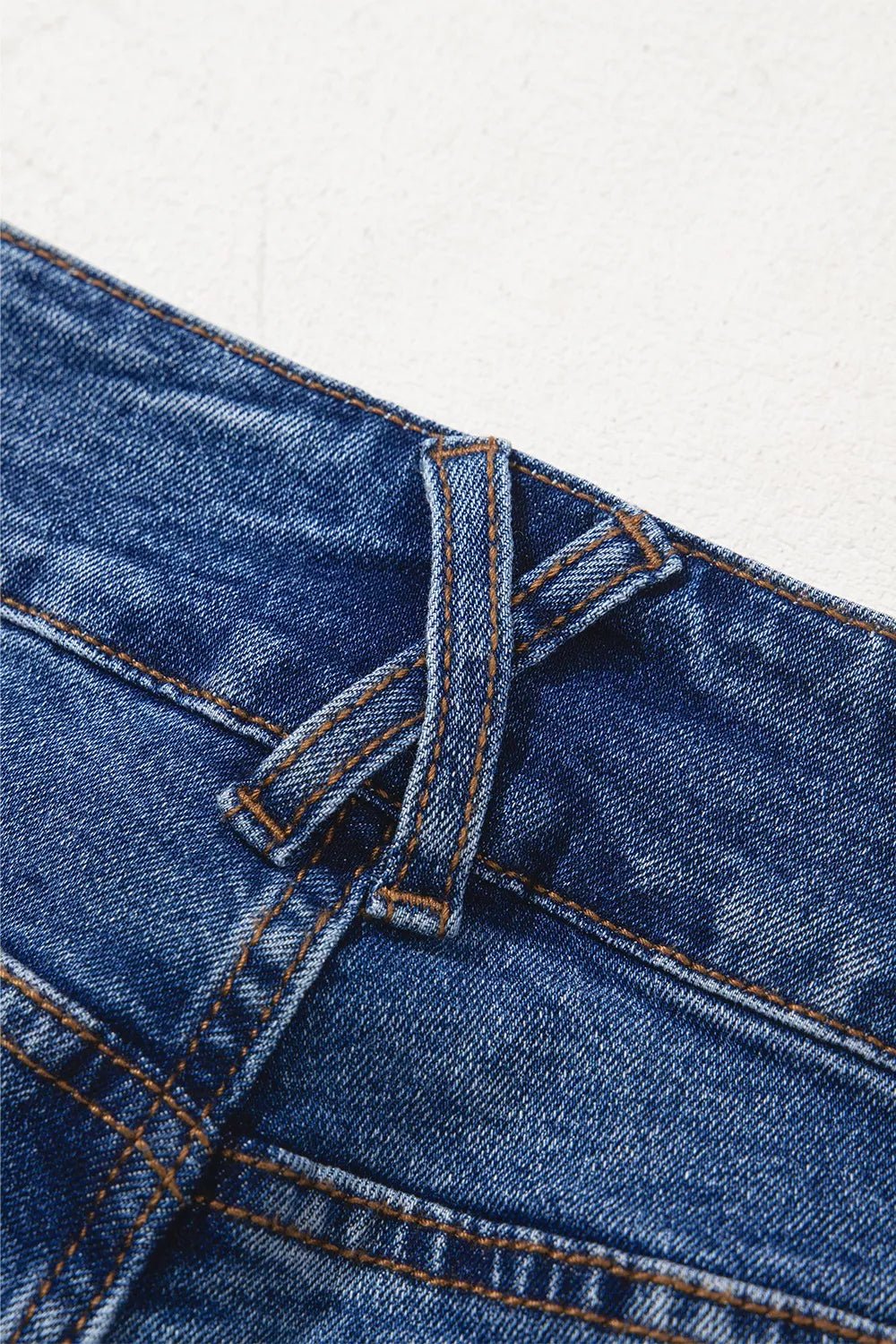 Double Button Zip Fly Straight Leg Jeans - PBNJ FASHIONS