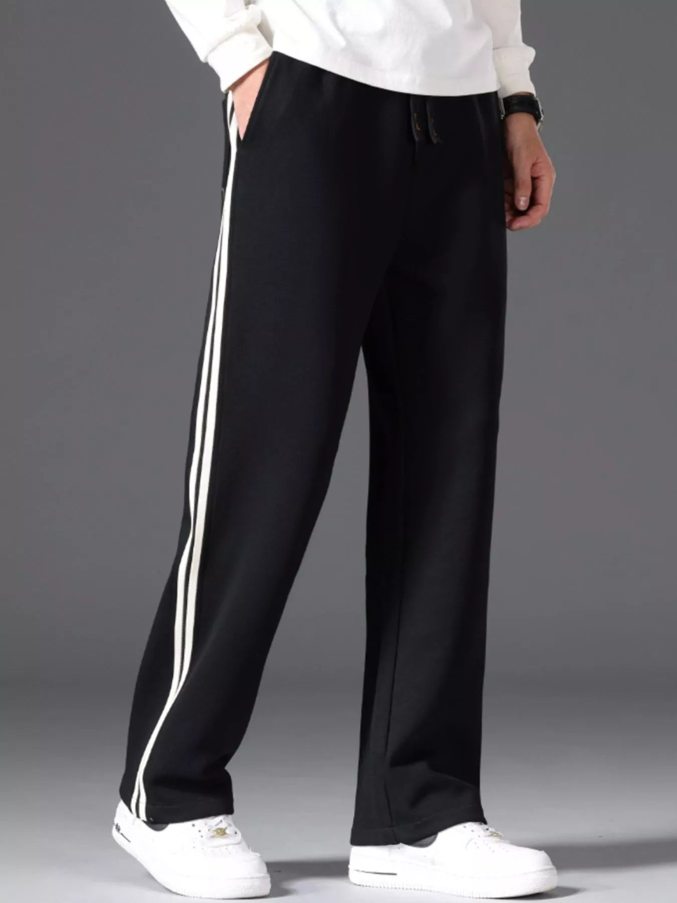 Men's Side Striped Casual Drawstring Pants - PBNJ FASHIONS