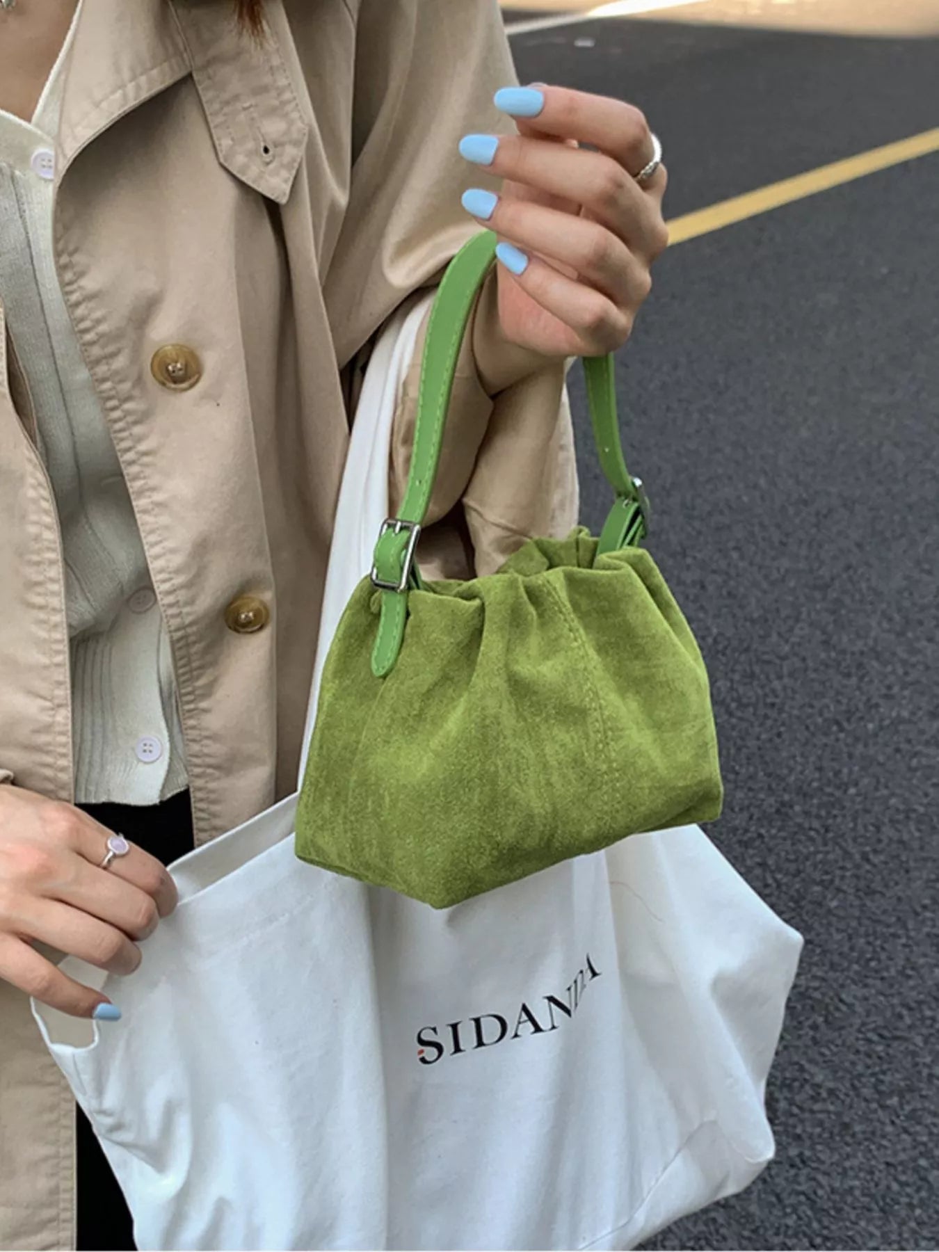 Suede Adjustable Strap Crossbody Bag - PBNJ FASHIONS