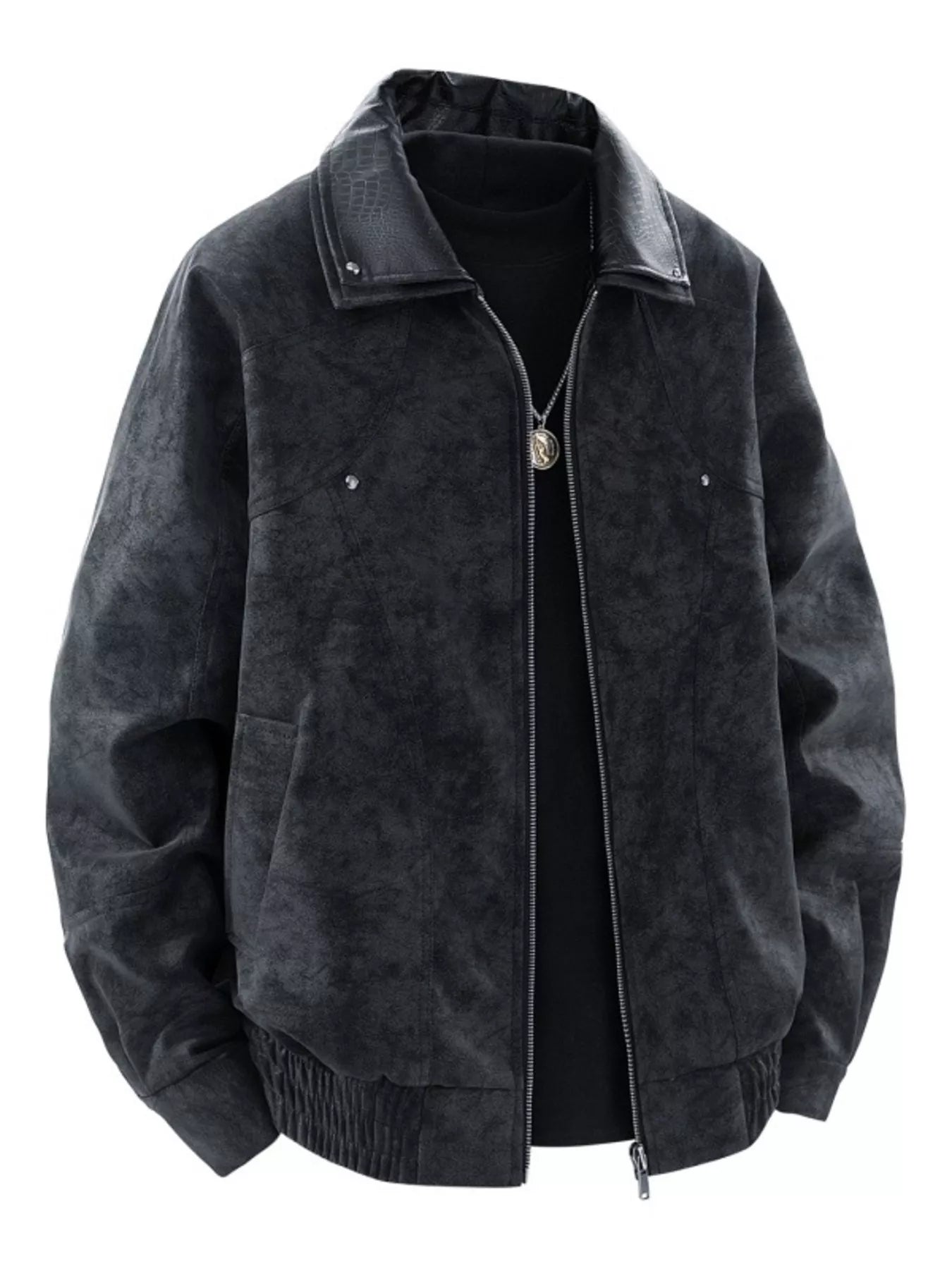 Men's Plus Size Vintage Style Zip Up Bomber Jacket - PBNJ FASHIONS