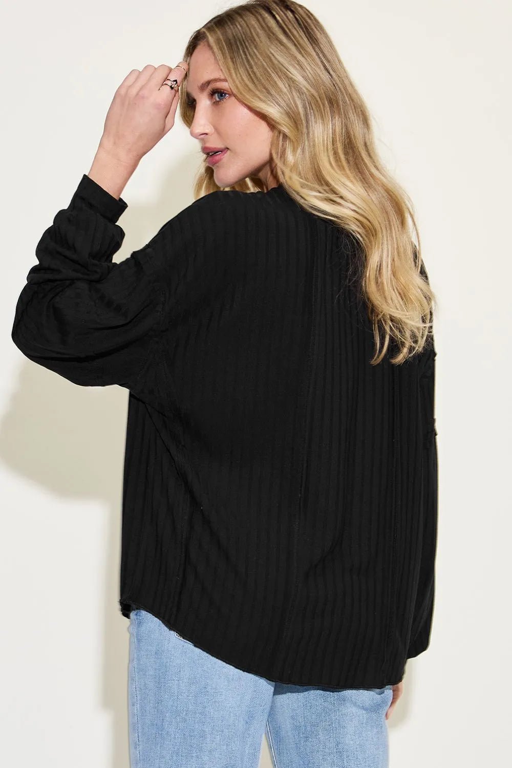 Basic Bae Full Size Ribbed Round Neck Long Sleeve T-Shirt - PBNJ FASHIONS