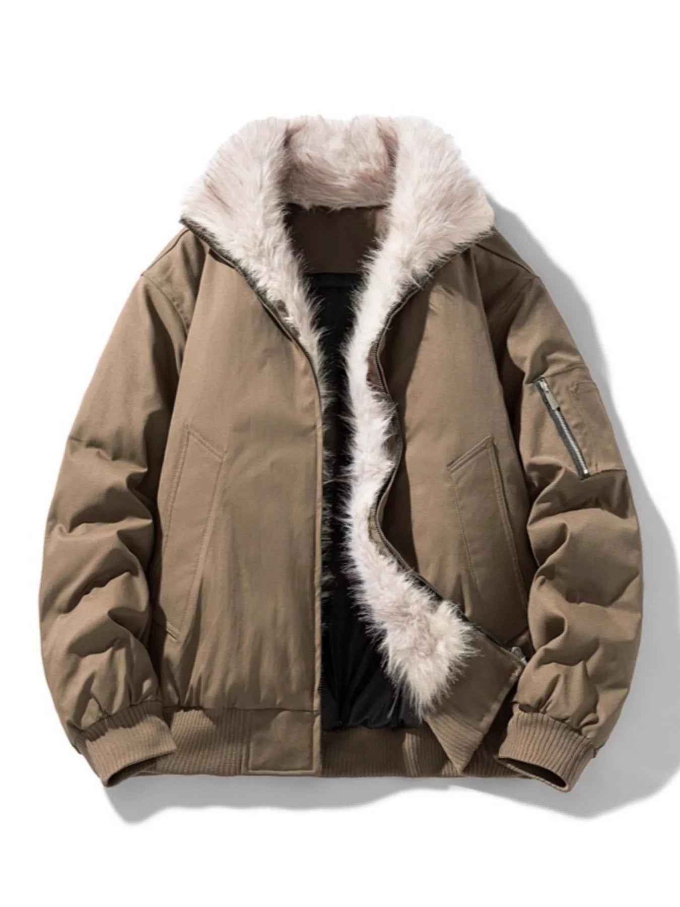 Men's Plus Size Zip Up Bomber Jacket - PBNJ FASHIONS