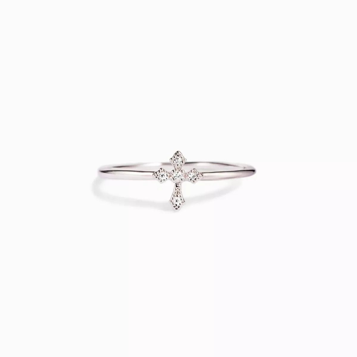 925 Sterling Silver Zircon Cross Ring - PBNJ FASHIONS
