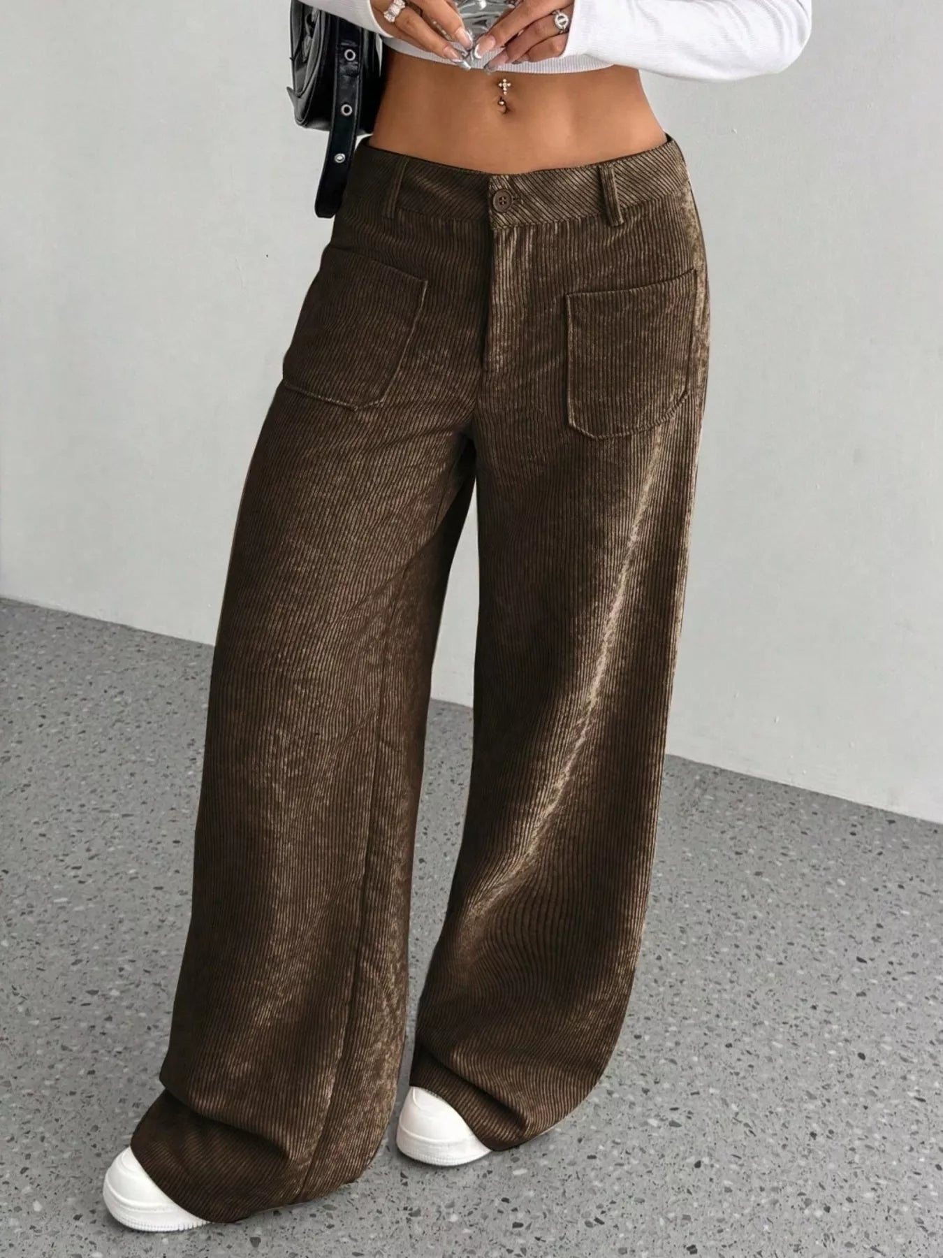 Corduroy Wide Leg Pants - PBNJ FASHIONS