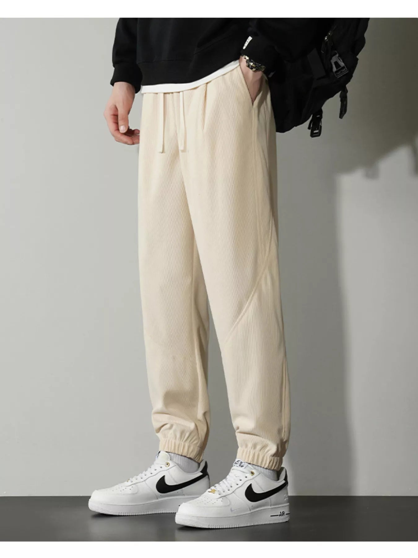 Men's Plus Size Drawstring Ankle Pants - PBNJ FASHIONS