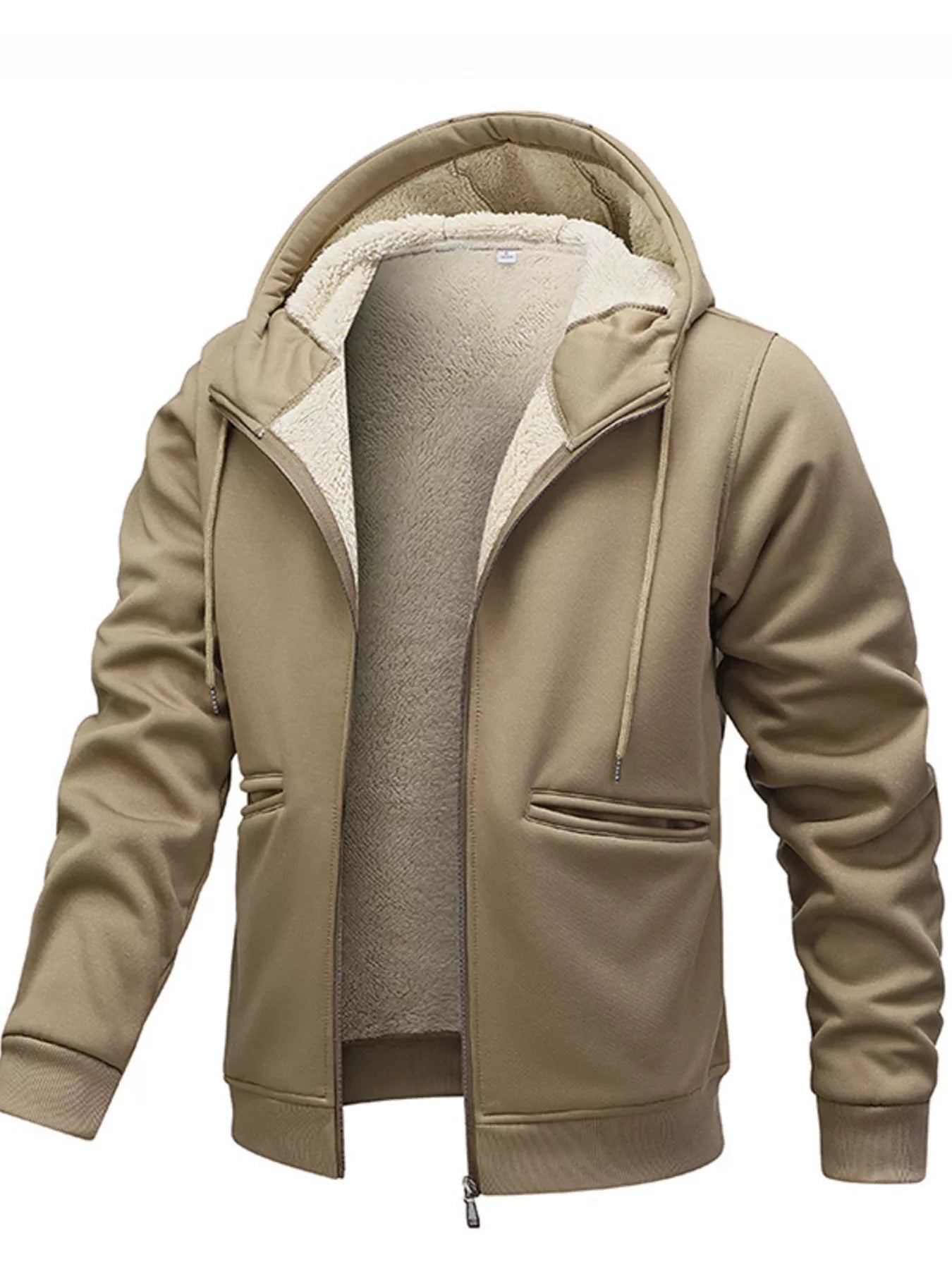 Men's Full Size Warm Fleece Lined Zip - Up Hoodie Plus Size - PBNJ FASHIONS
