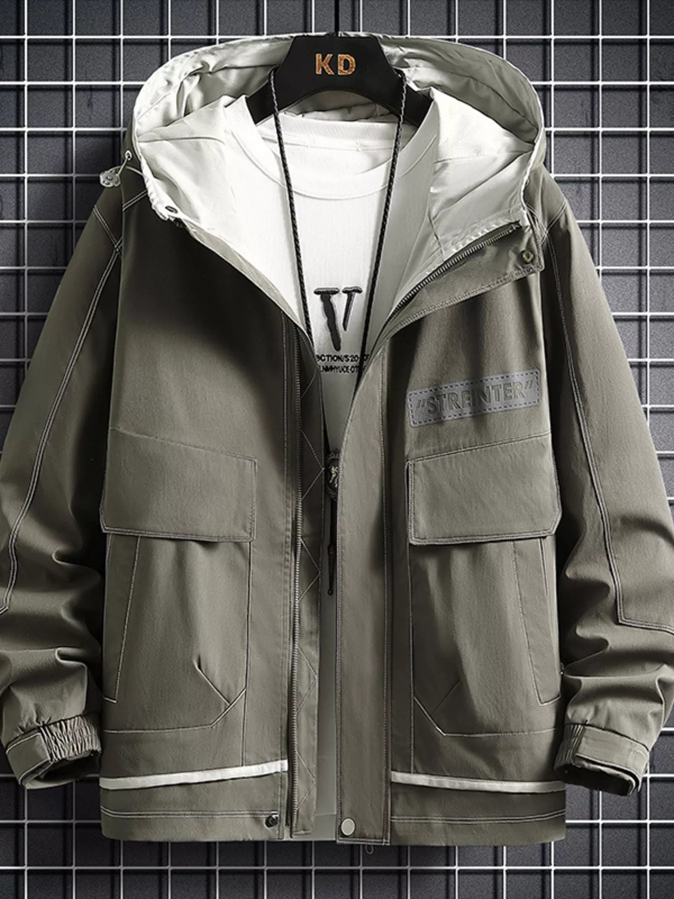 Men's Plus Size Hooded Casual Lightweight Jacket - PBNJ FASHIONS